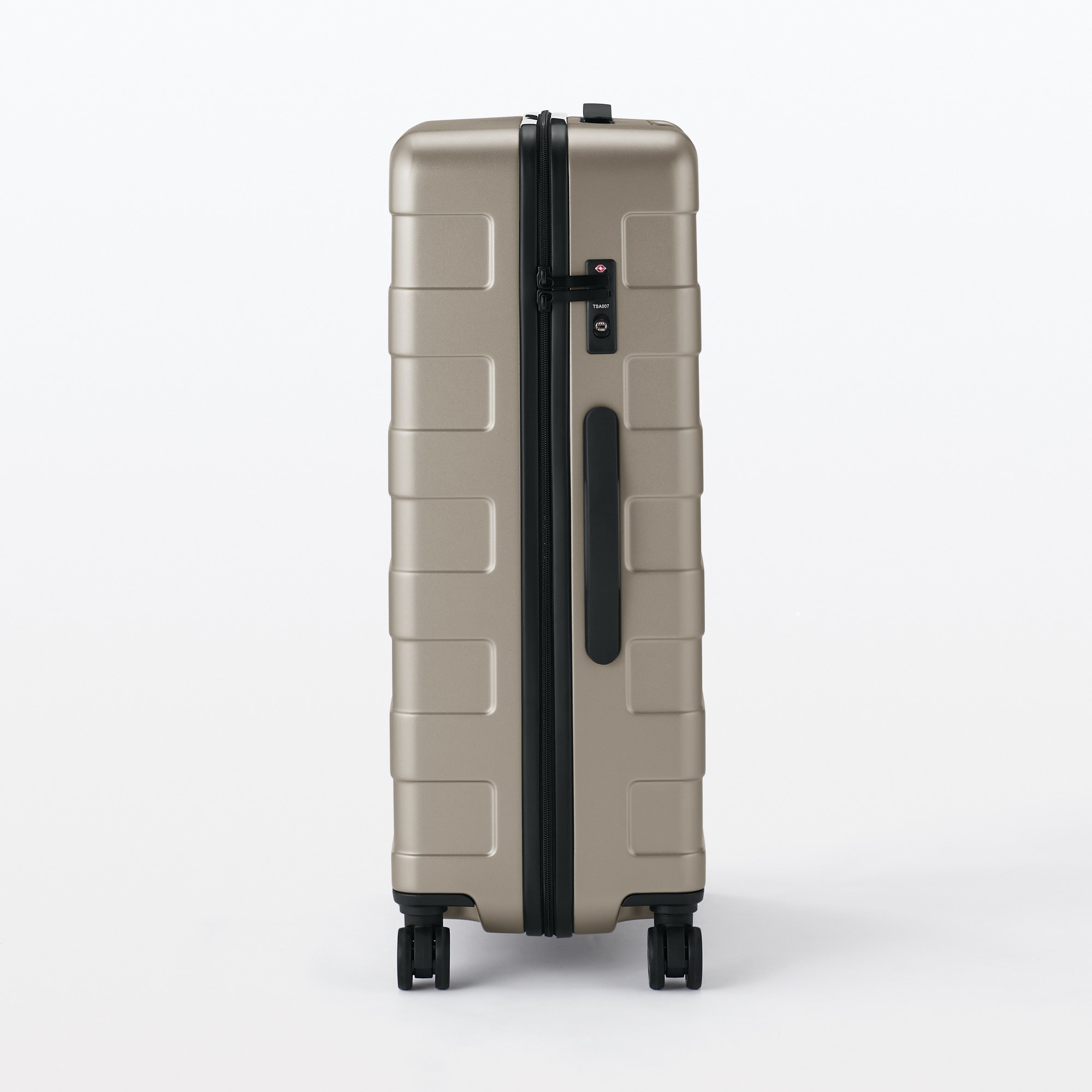 Free adjustable handle Hard carry-on suitcase (75L) Beige