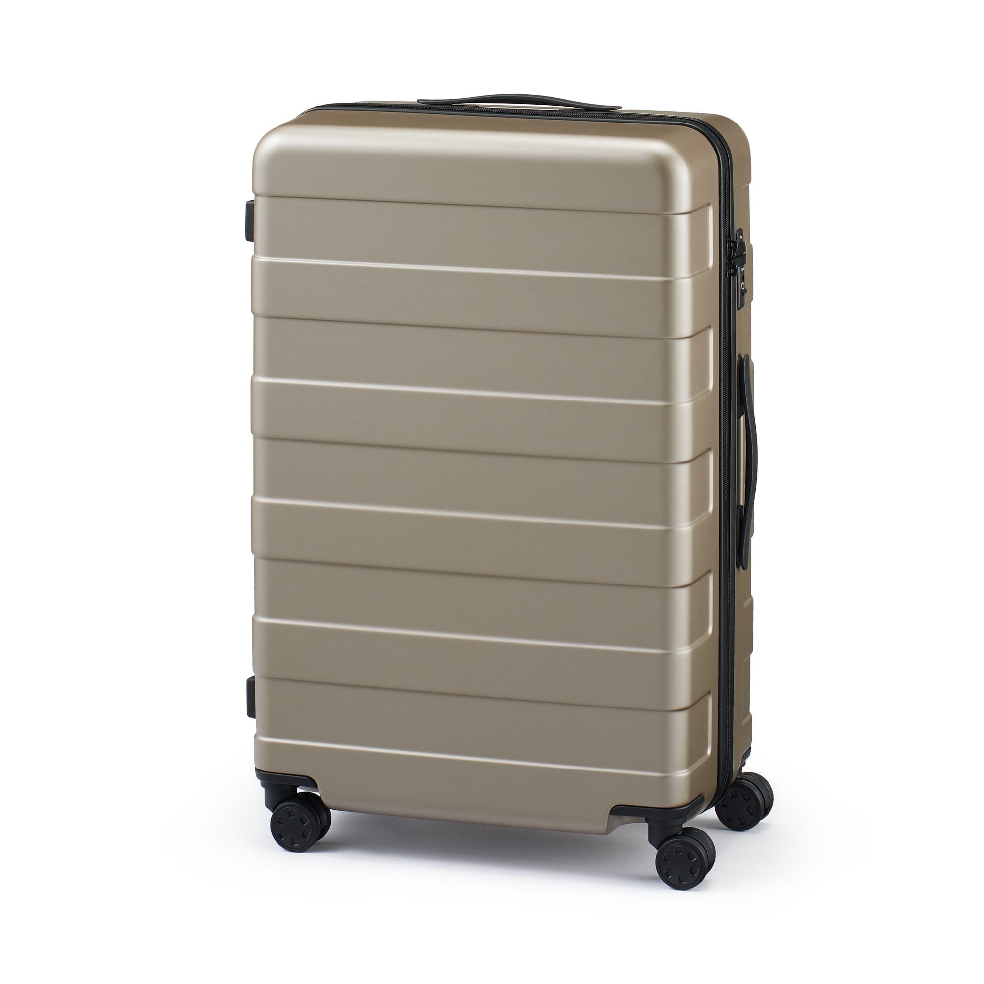 Free adjustable handle Hard carry-on suitcase (75L) Beige