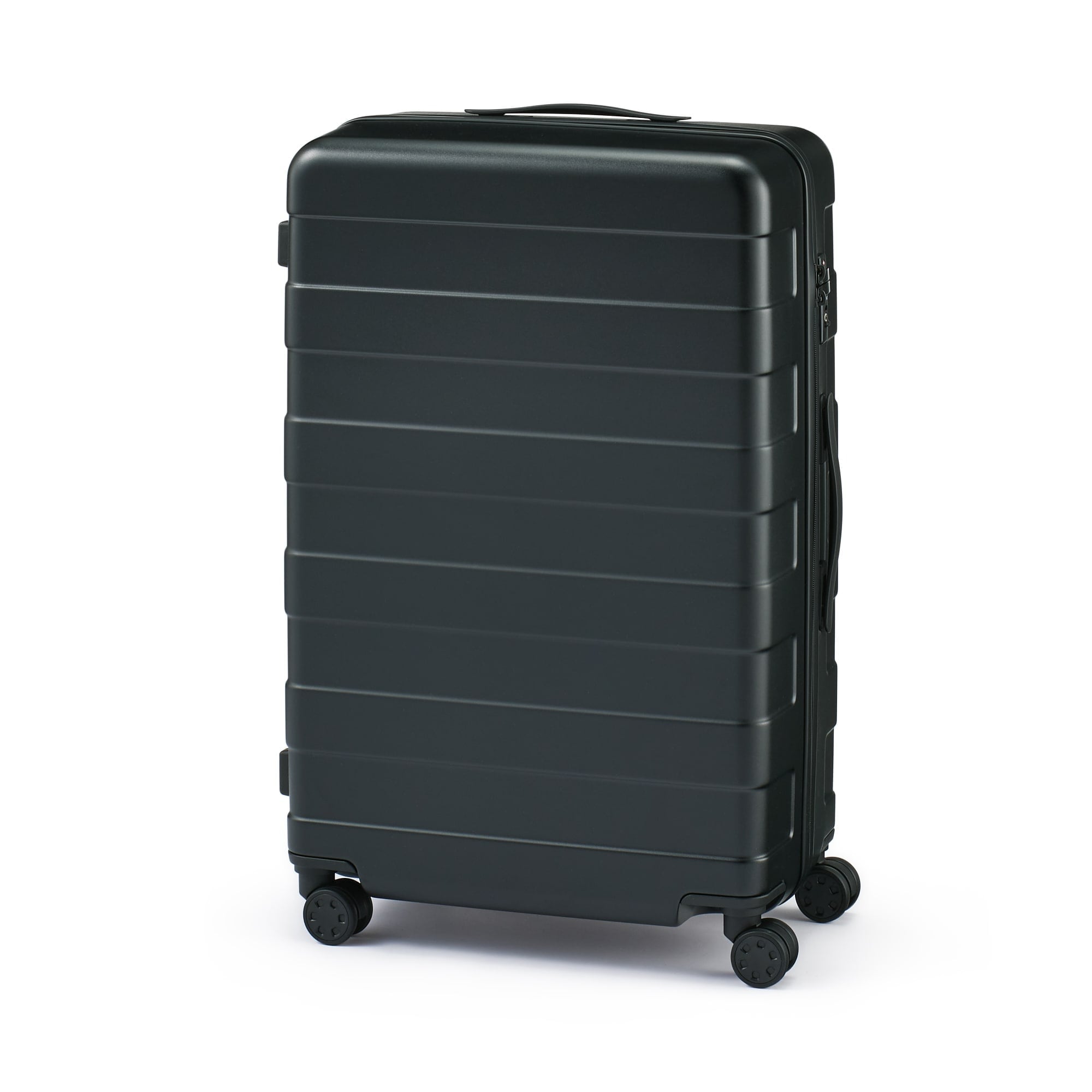 Free adjustable handle Hard carry-on suitcase (75L) Black