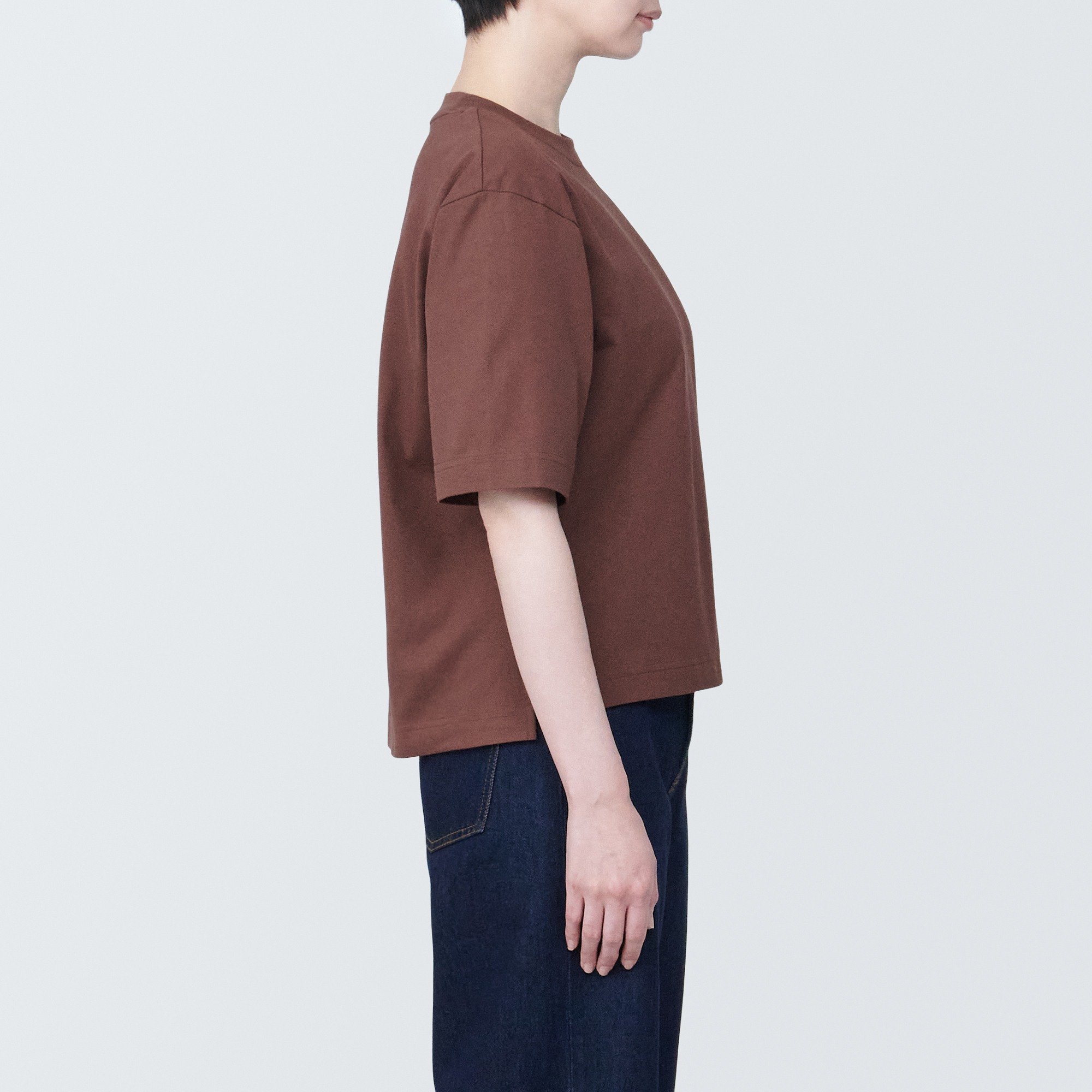 Cool touch Crew neck Wide Short Sleeve T-shirt