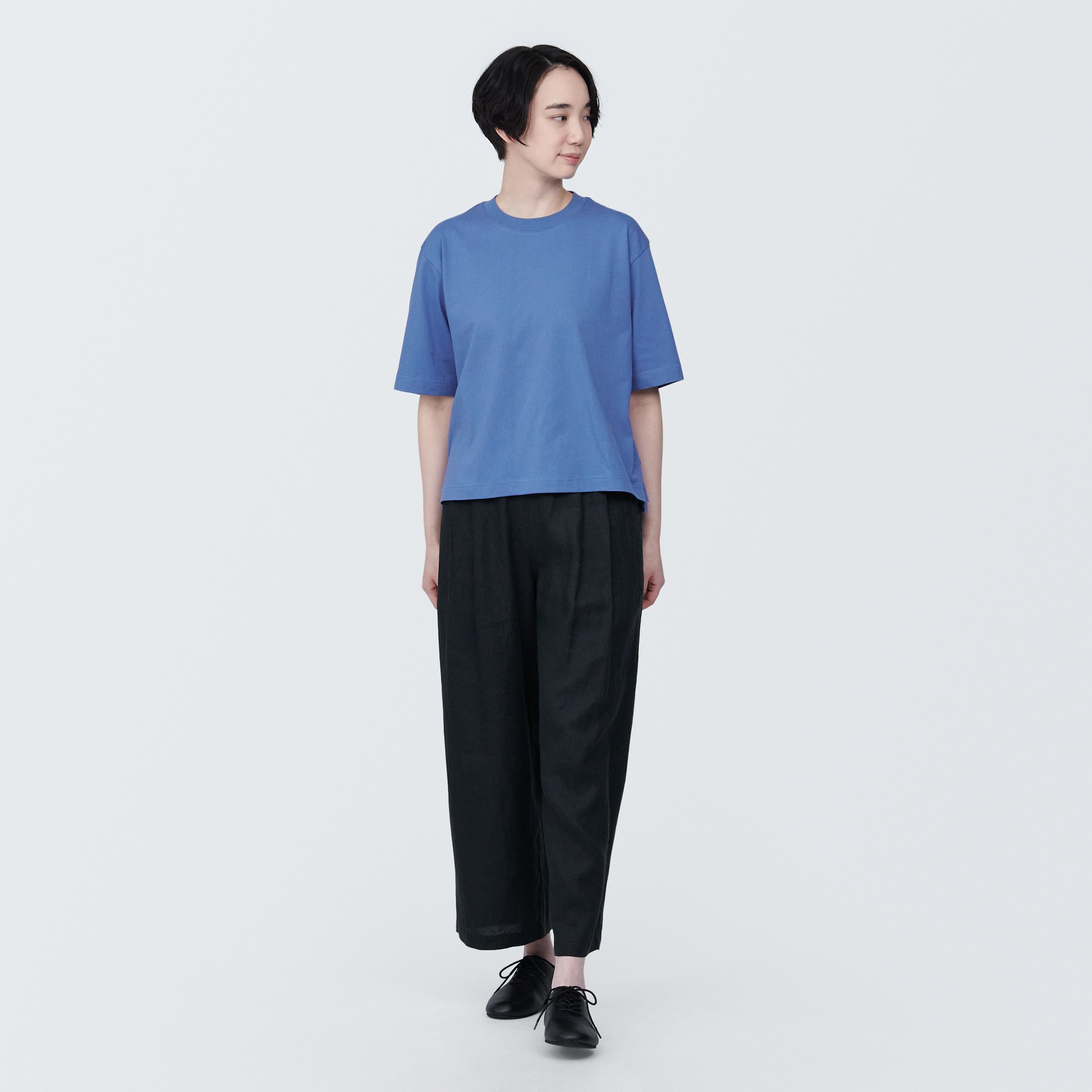 Cool touch Crew neck Wide Short Sleeve T-shirt