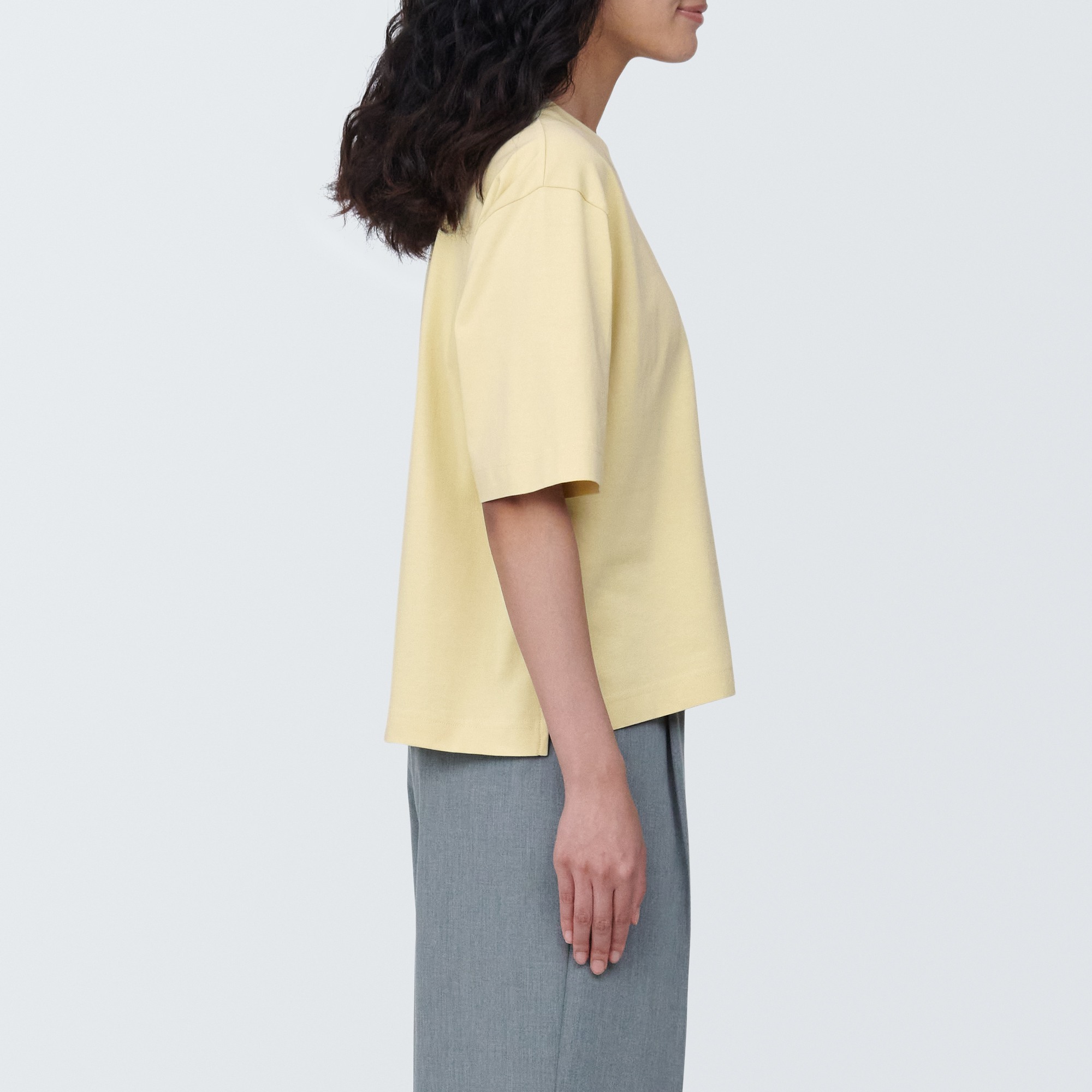 Cool touch Crew neck Wide Short Sleeve T-shirt
