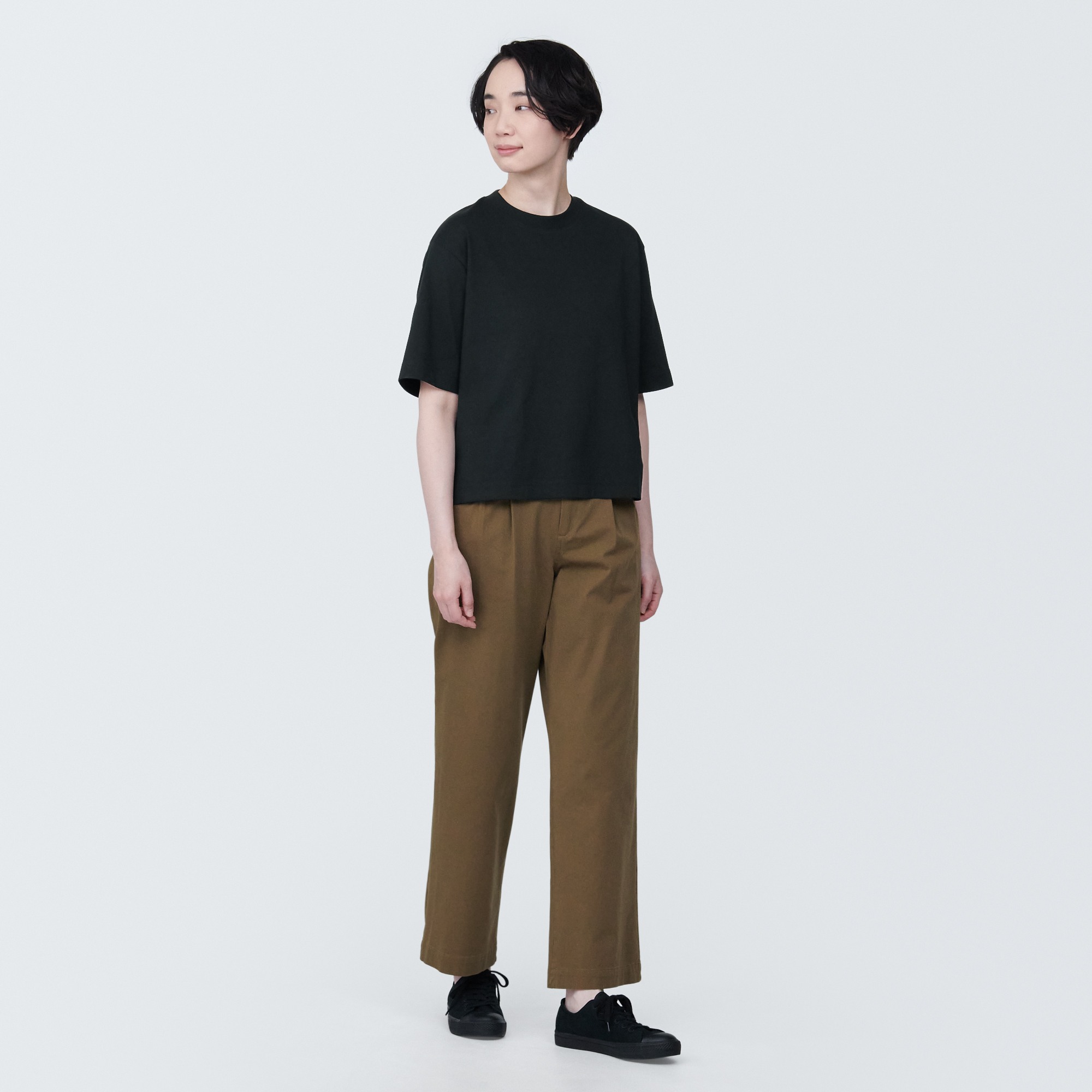 MUJI | Cool touch Crew neck Wide Short Sleeve T-shirt