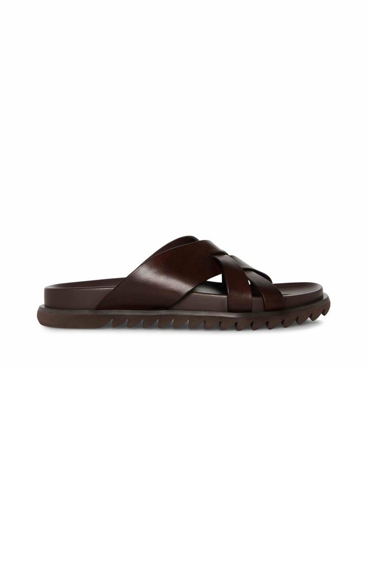 Sarrian Brown Sandals & Flip Flops