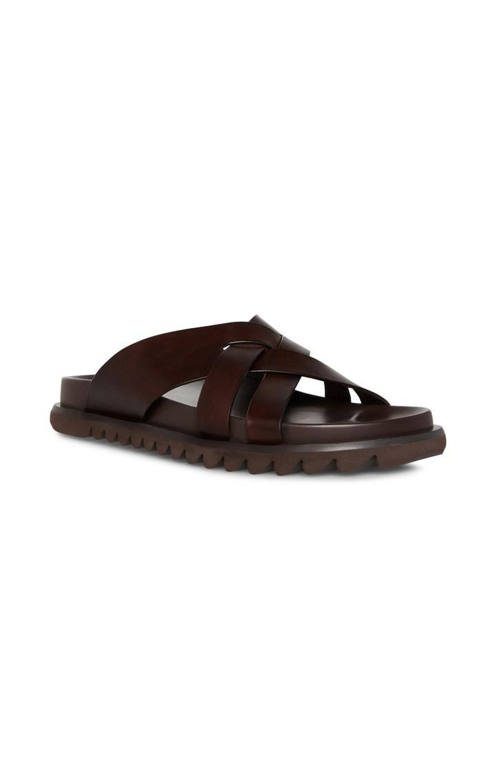 Sarrian Brown Sandals & Flip Flops