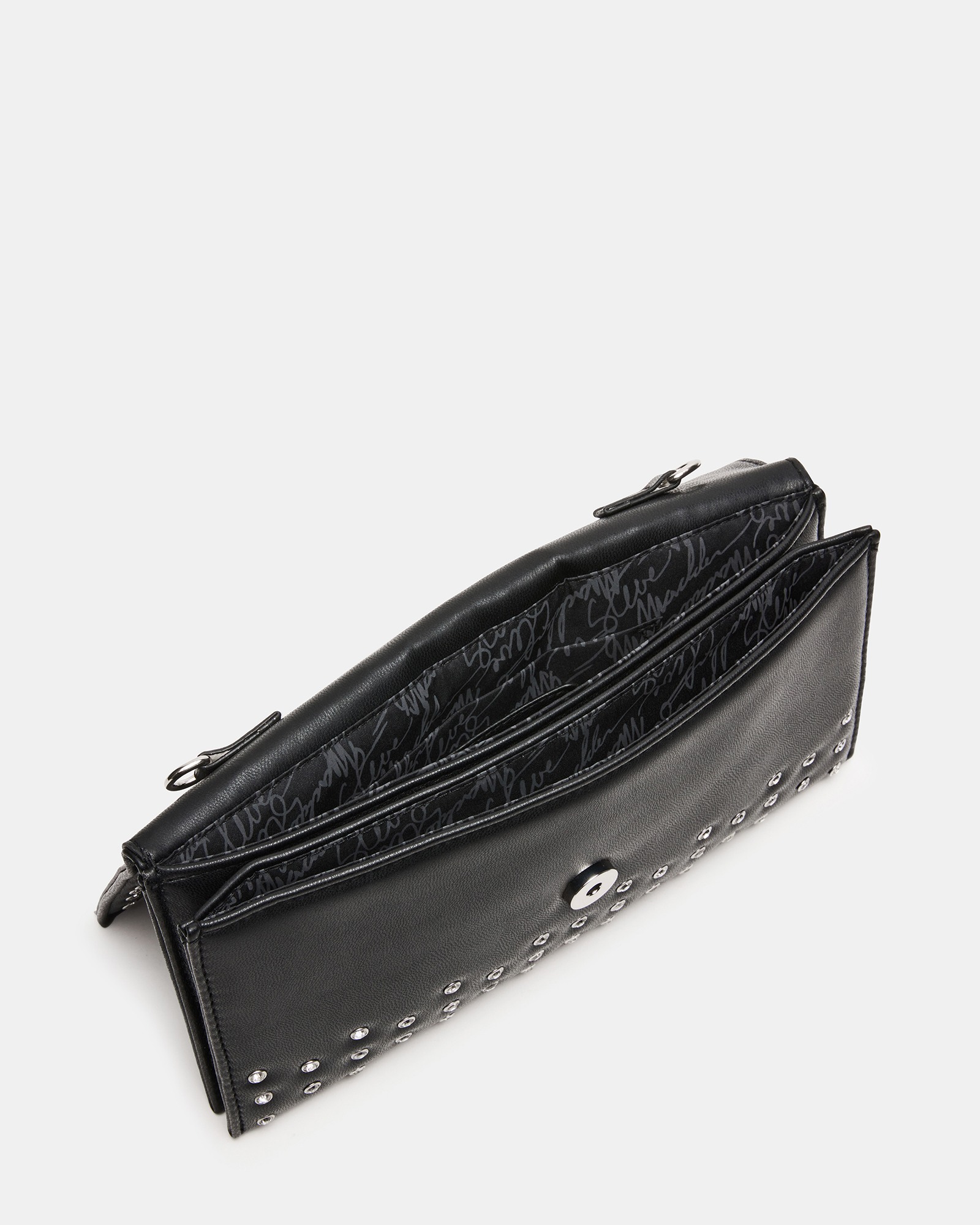 Bdiamond Black-Silver Satchel
