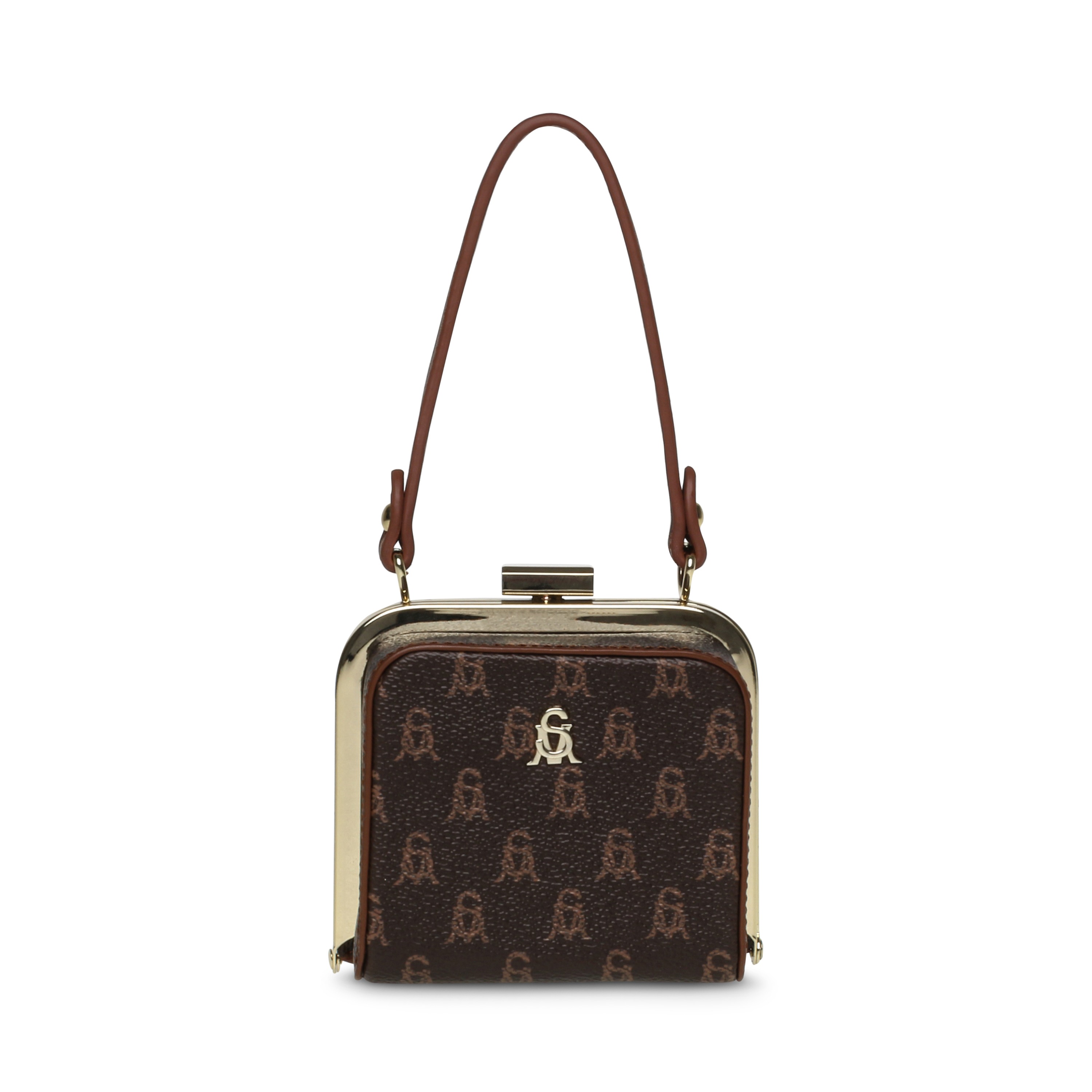BPAULY BROWN-GOLD SATCHEL
