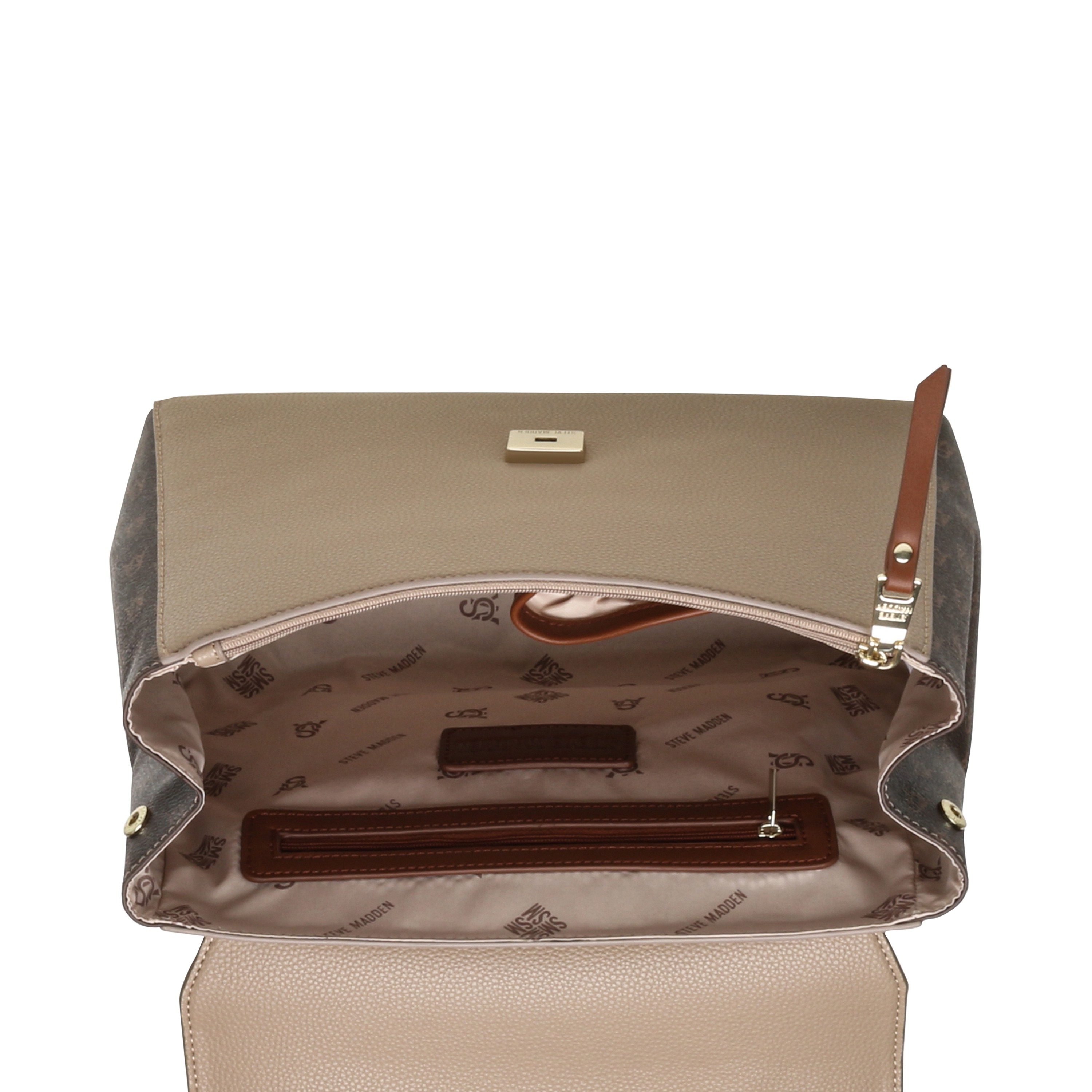 Bsherif Taupe Multi Satchel