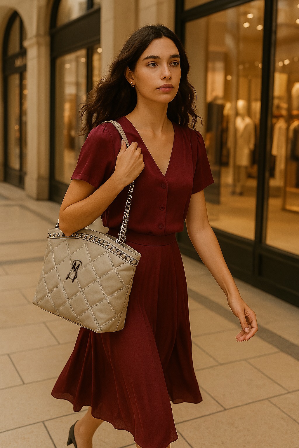 Bsole Taupe Satchel