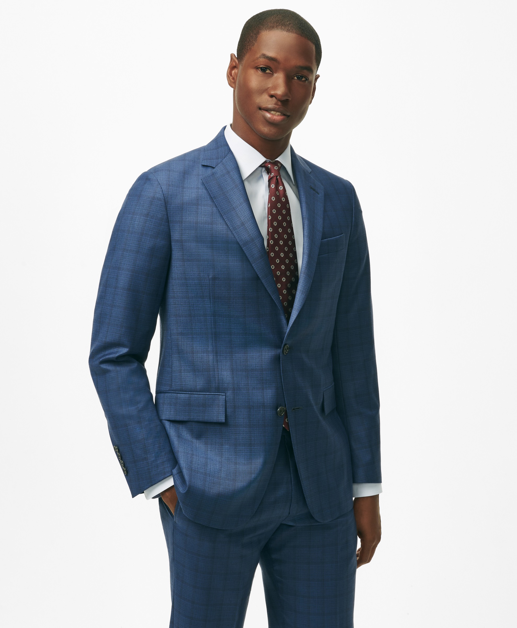 1818 Checked Notch Lapel Regular Fit Suit