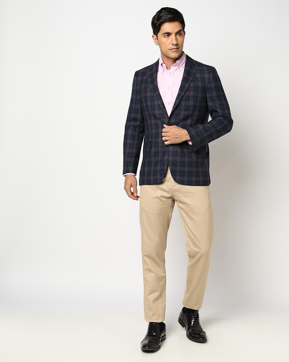 Brooks Brothers | Wool Checked Notch Lapel Regular Fit Sport Coat