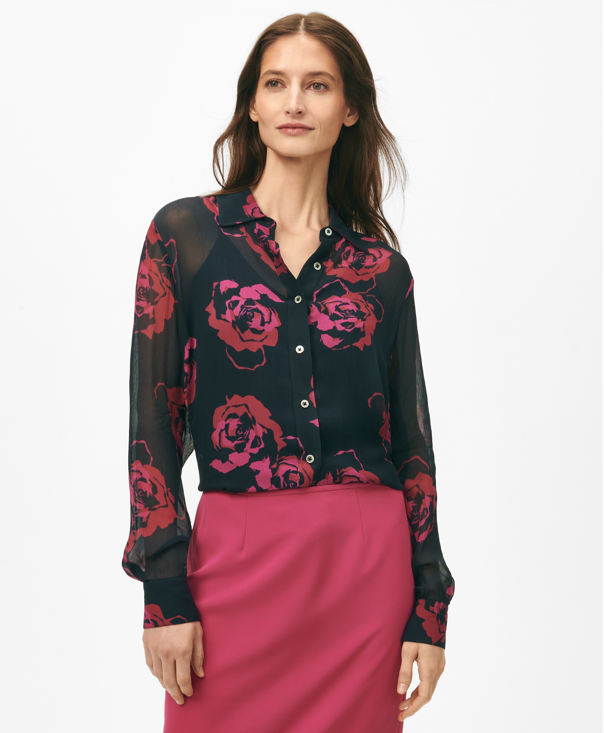 Viscose Floral Regular Fit Blouse