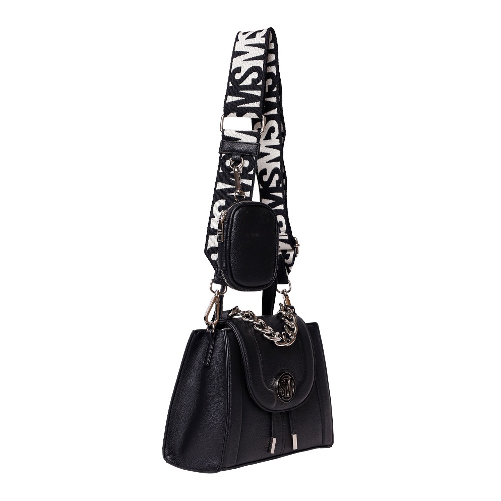 BREMMY 2 BLACK SATCHEL