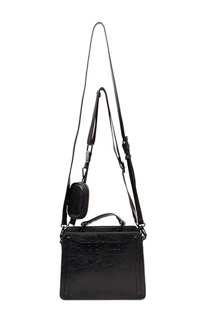 Bevelyn-Patent Black Handbags