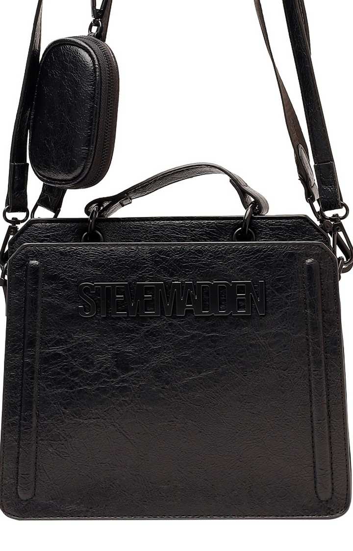 Bevelyn-Patent Black Handbags