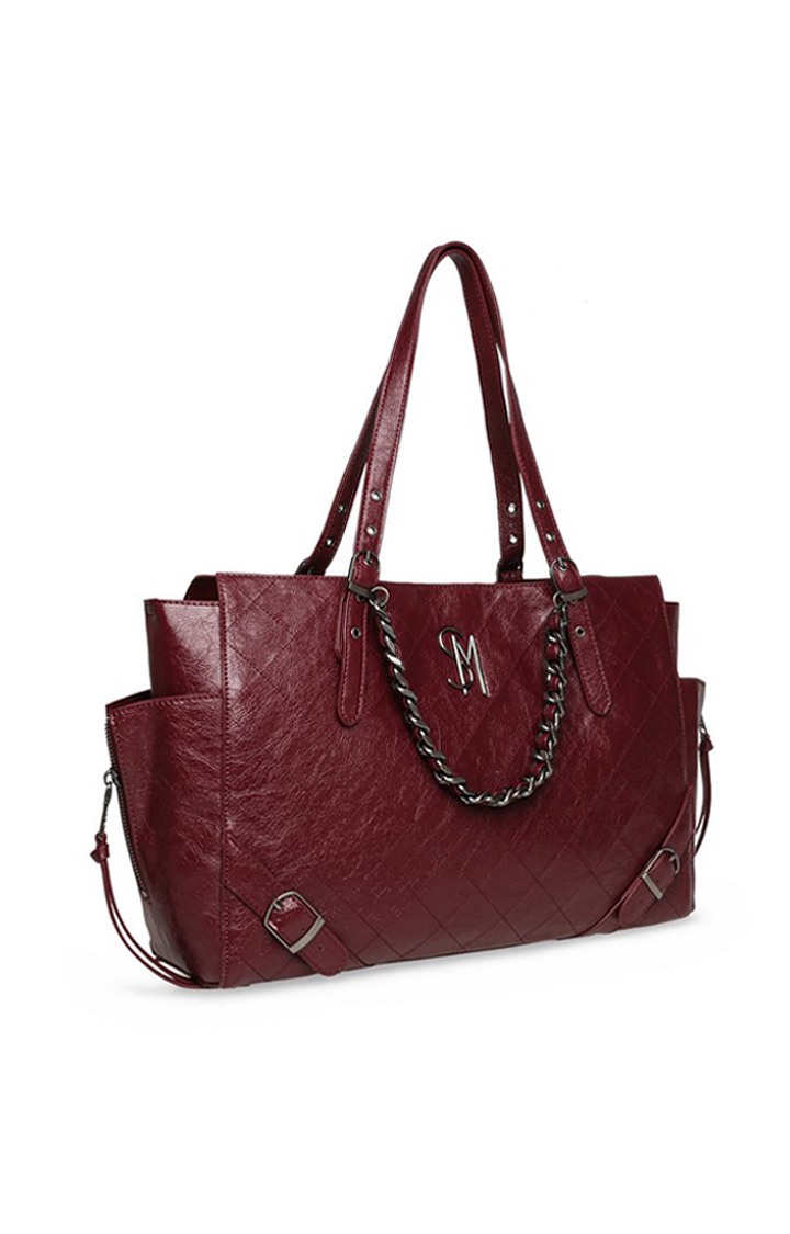 Bkesh Burgundy Handbags