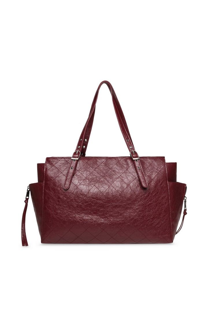 Bkesh Burgundy Handbags