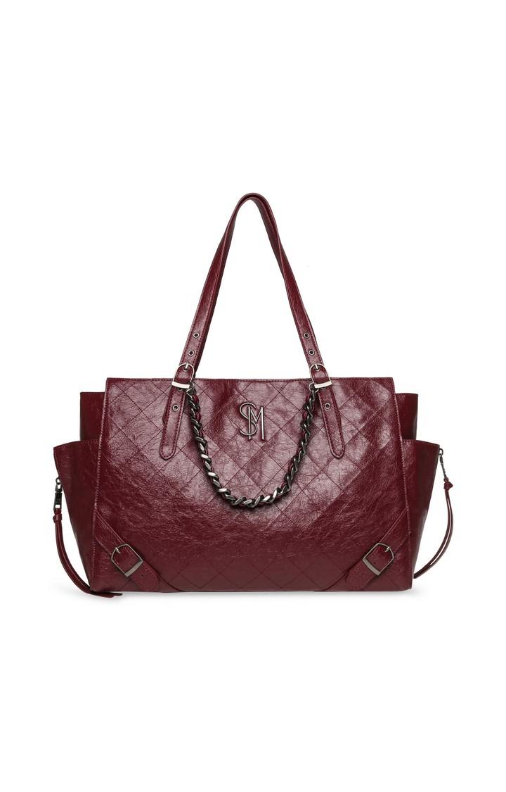 Bkesh Burgundy Handbags