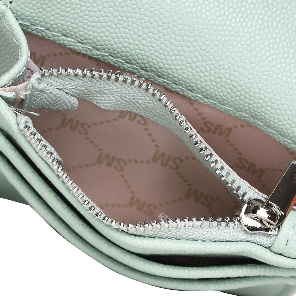 Bwren Frosty Green Clutches & Wallets
