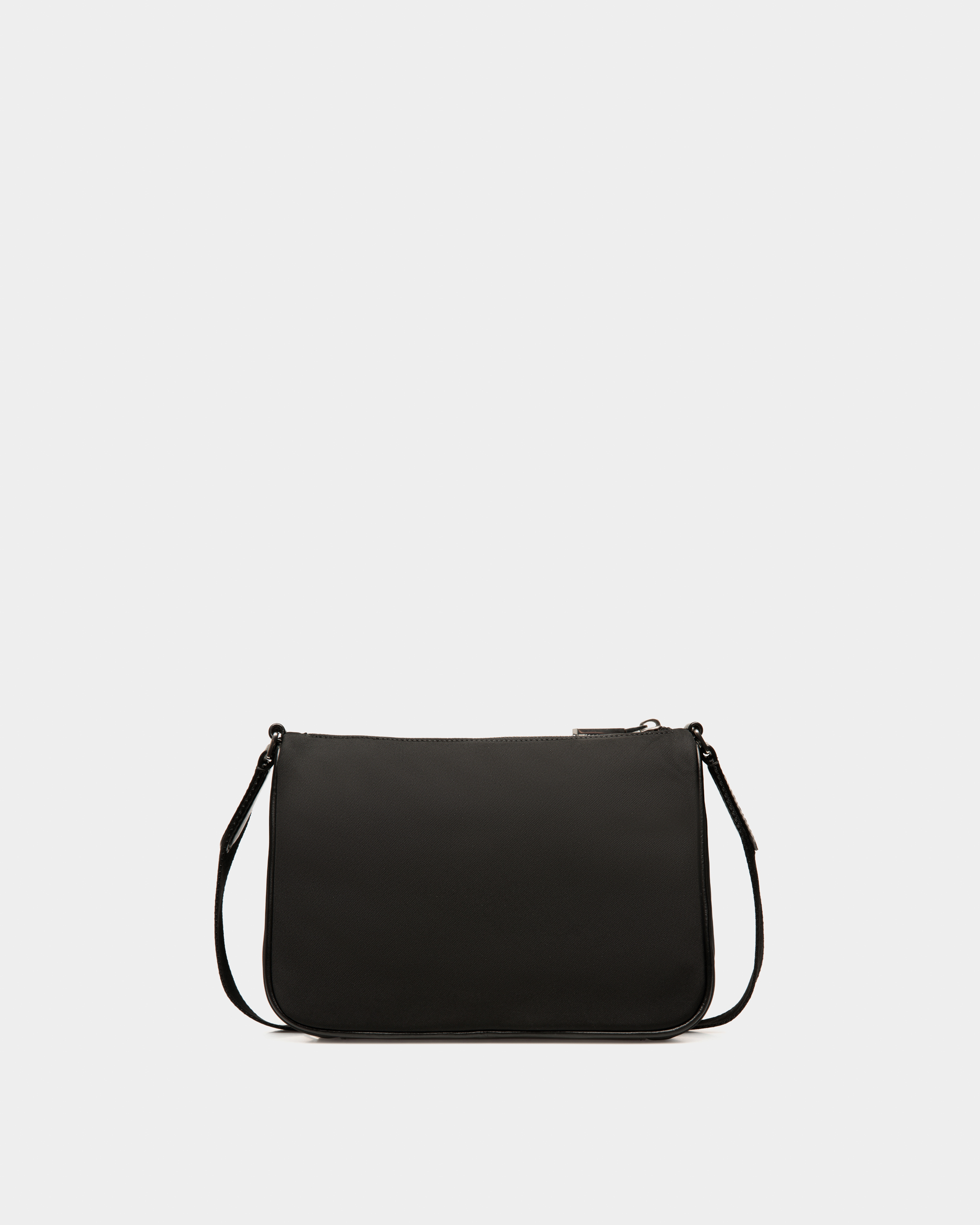 Bar Crossbody Bag in Black Nylon And Leather