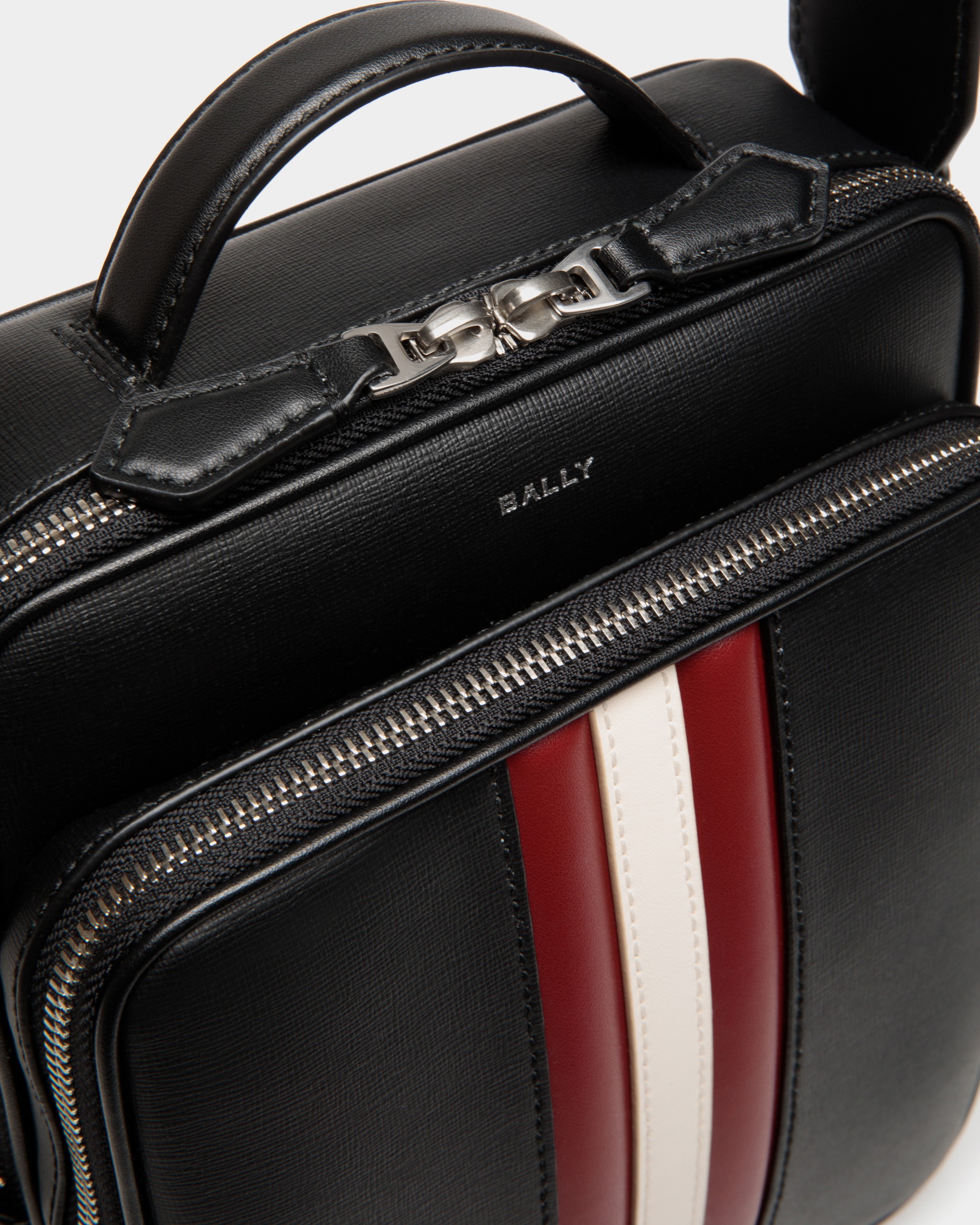 Mythos Crossbody Bag In Black Recycled Leather