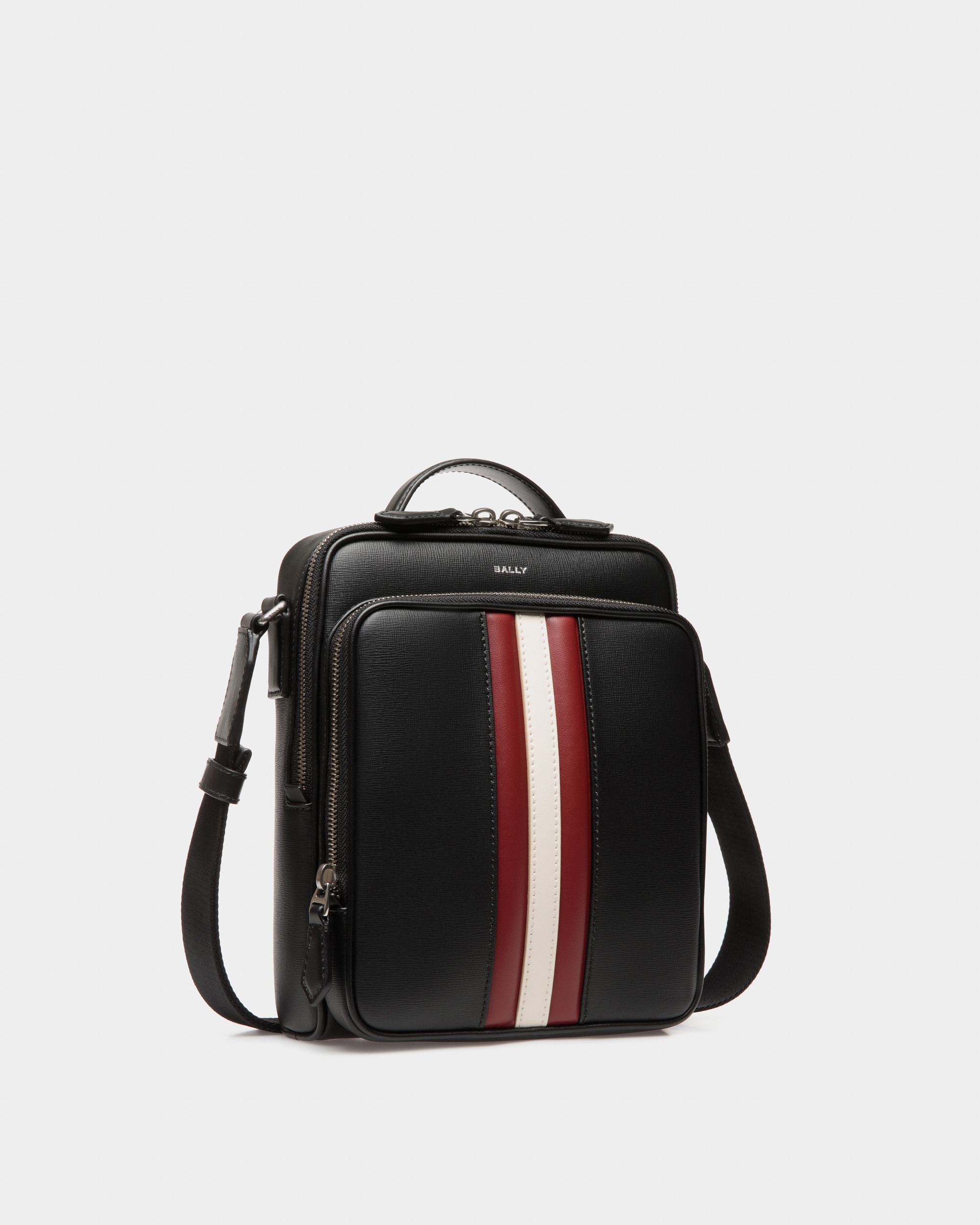 Mythos Crossbody Bag In Black Recycled Leather