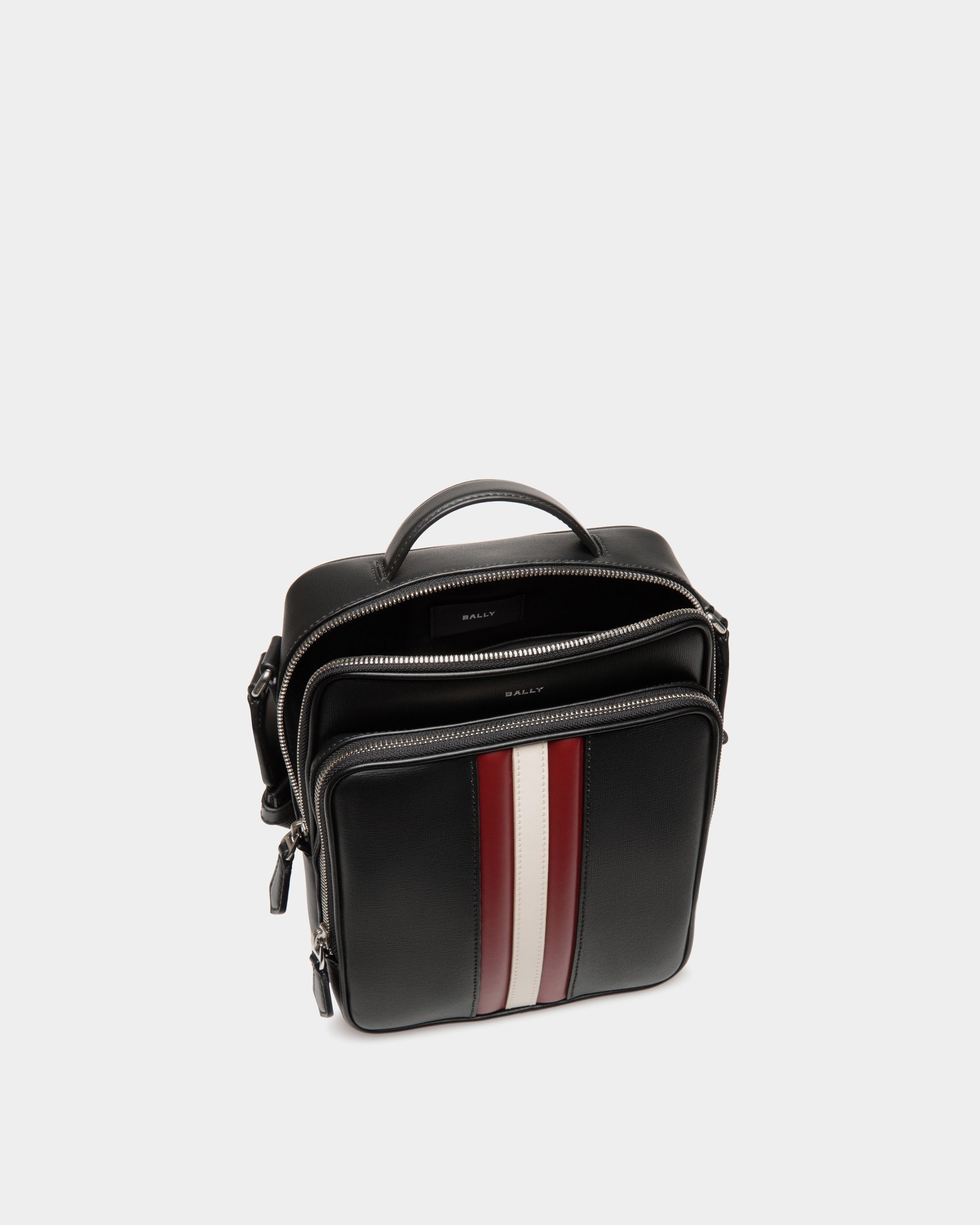 Mythos Crossbody Bag In Black Recycled Leather