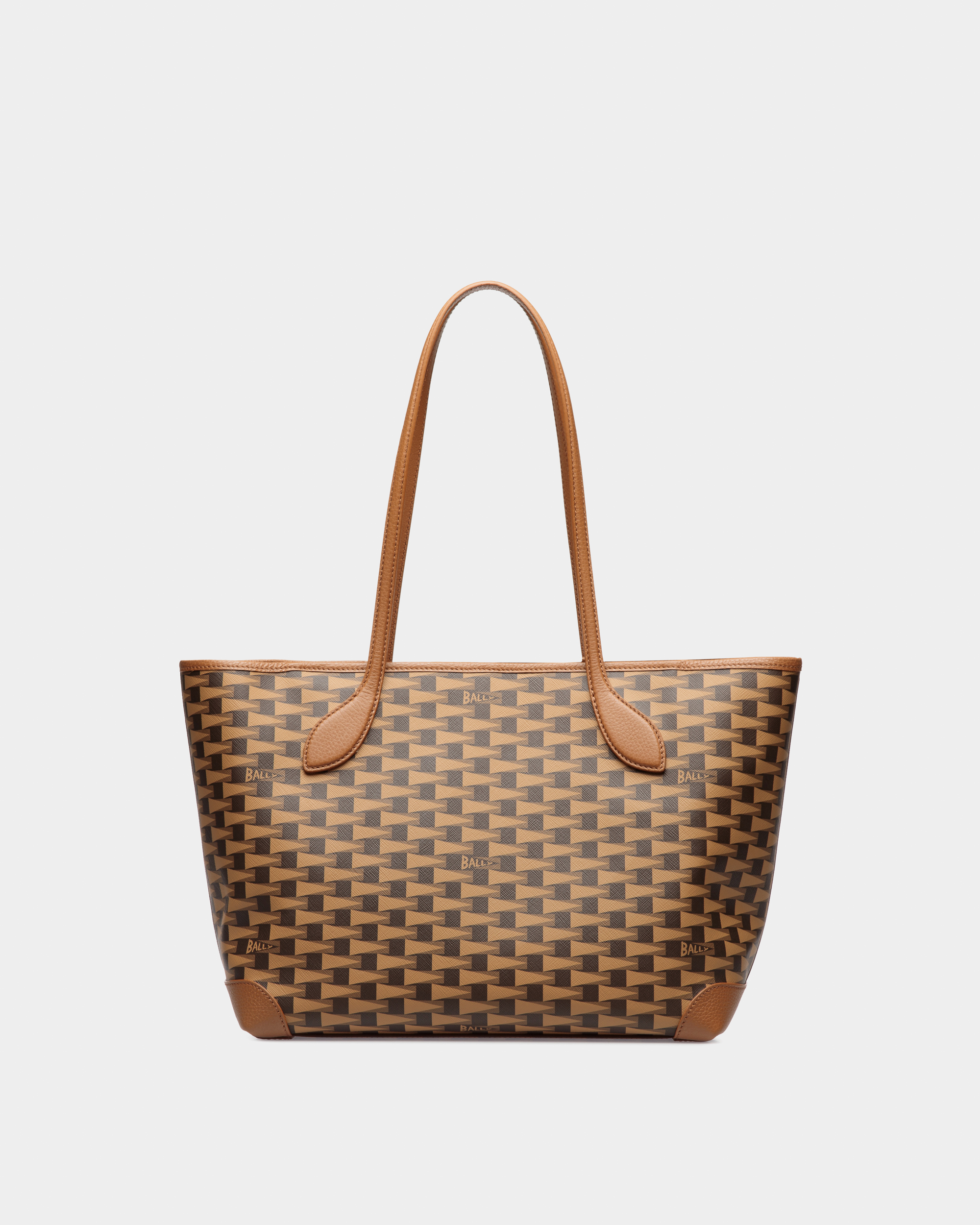Pennant Tote Bag In Brown Pennant Motif