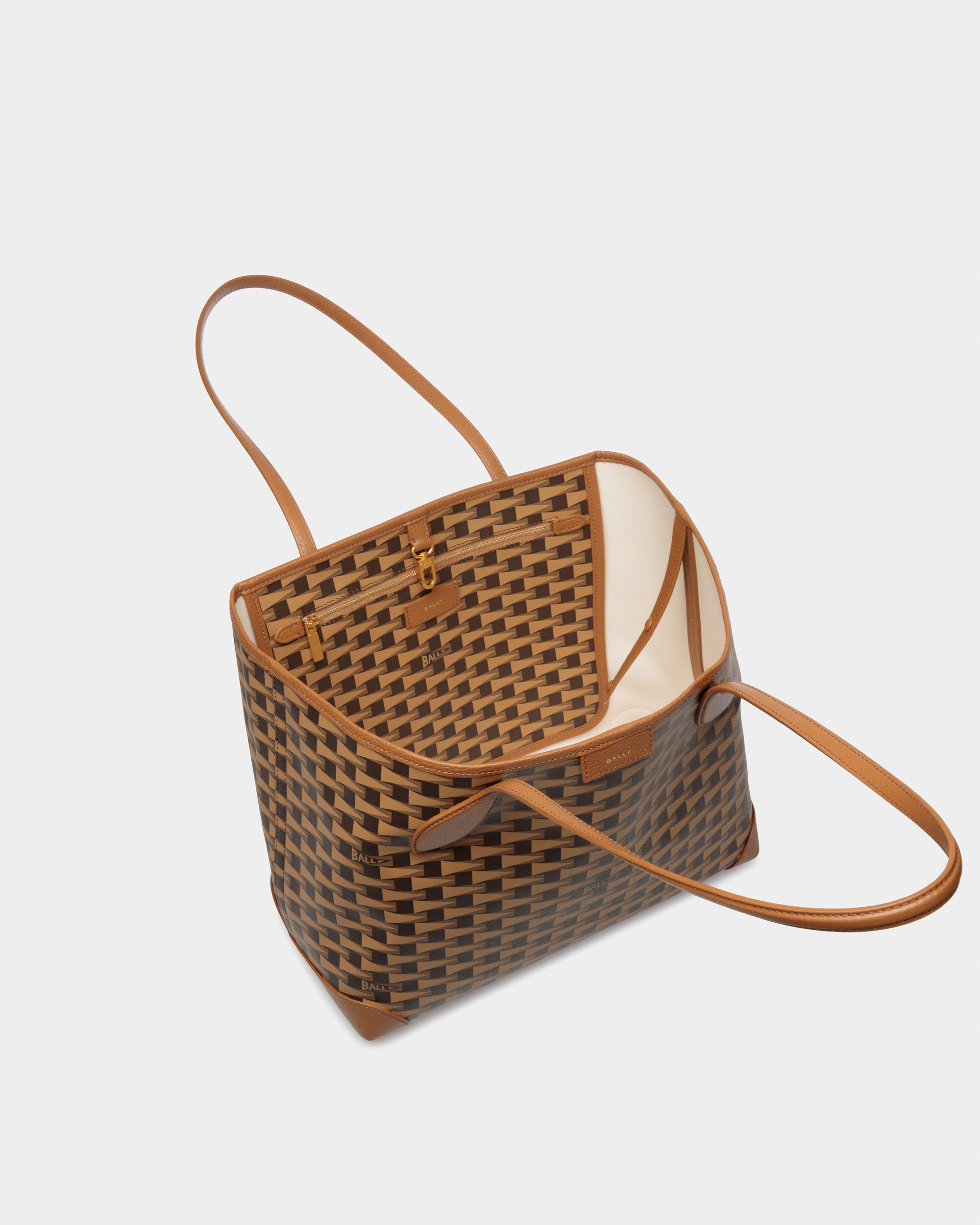Pennant Tote Bag In Brown Pennant Motif