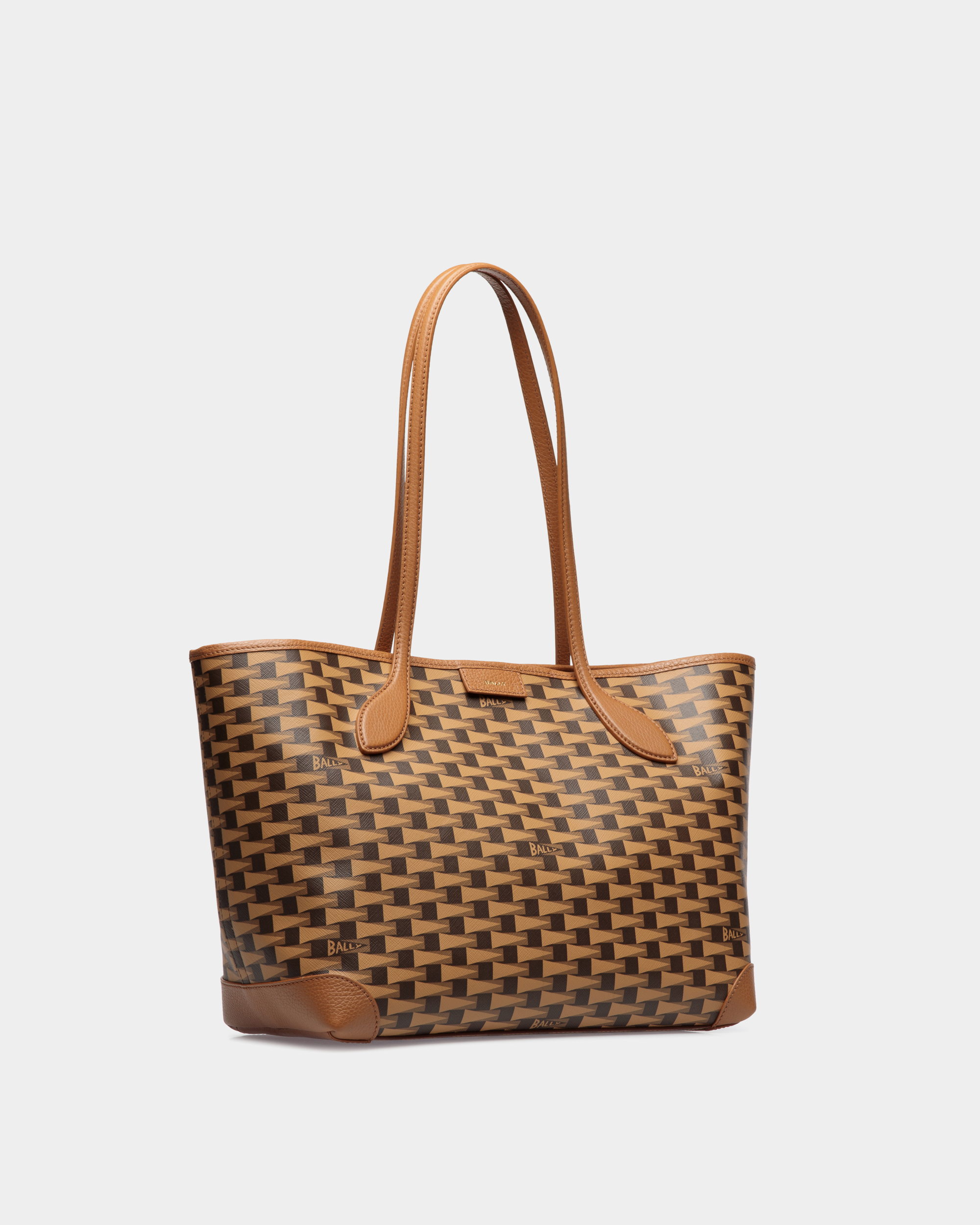 Pennant Tote Bag In Brown Pennant Motif