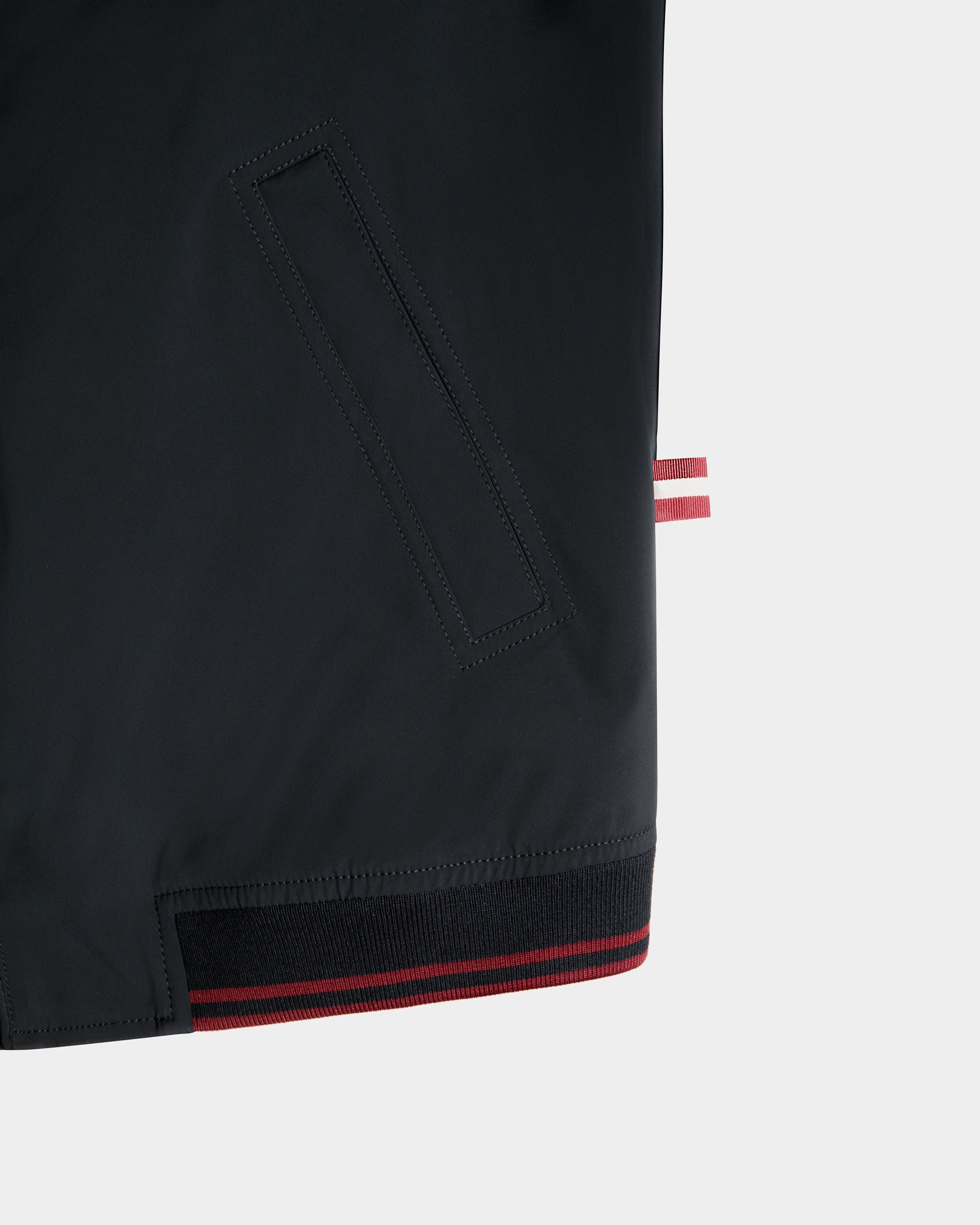 Blouson In Navy Blue Nylon