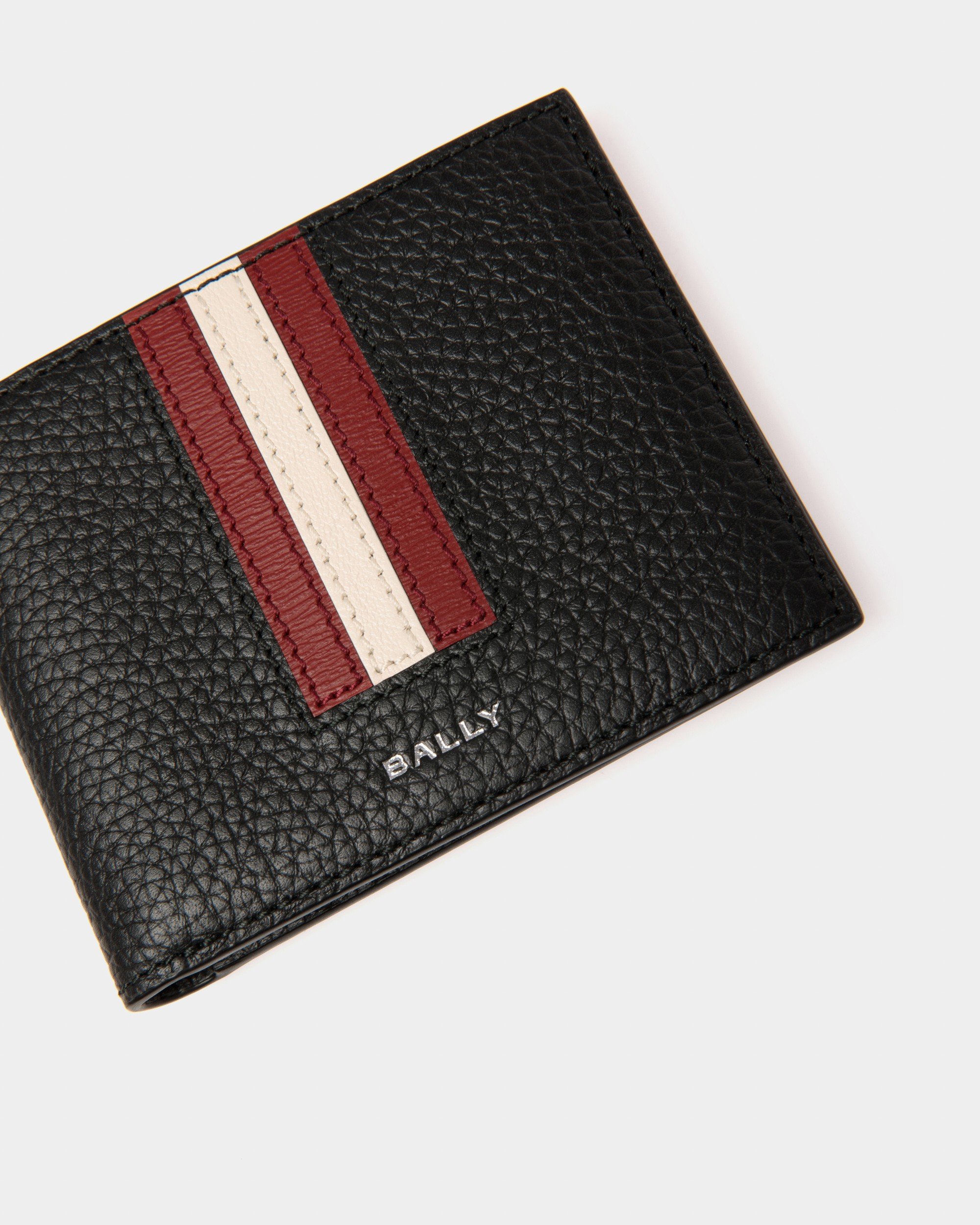 Ribbon Bifold Wallet in Black Leather