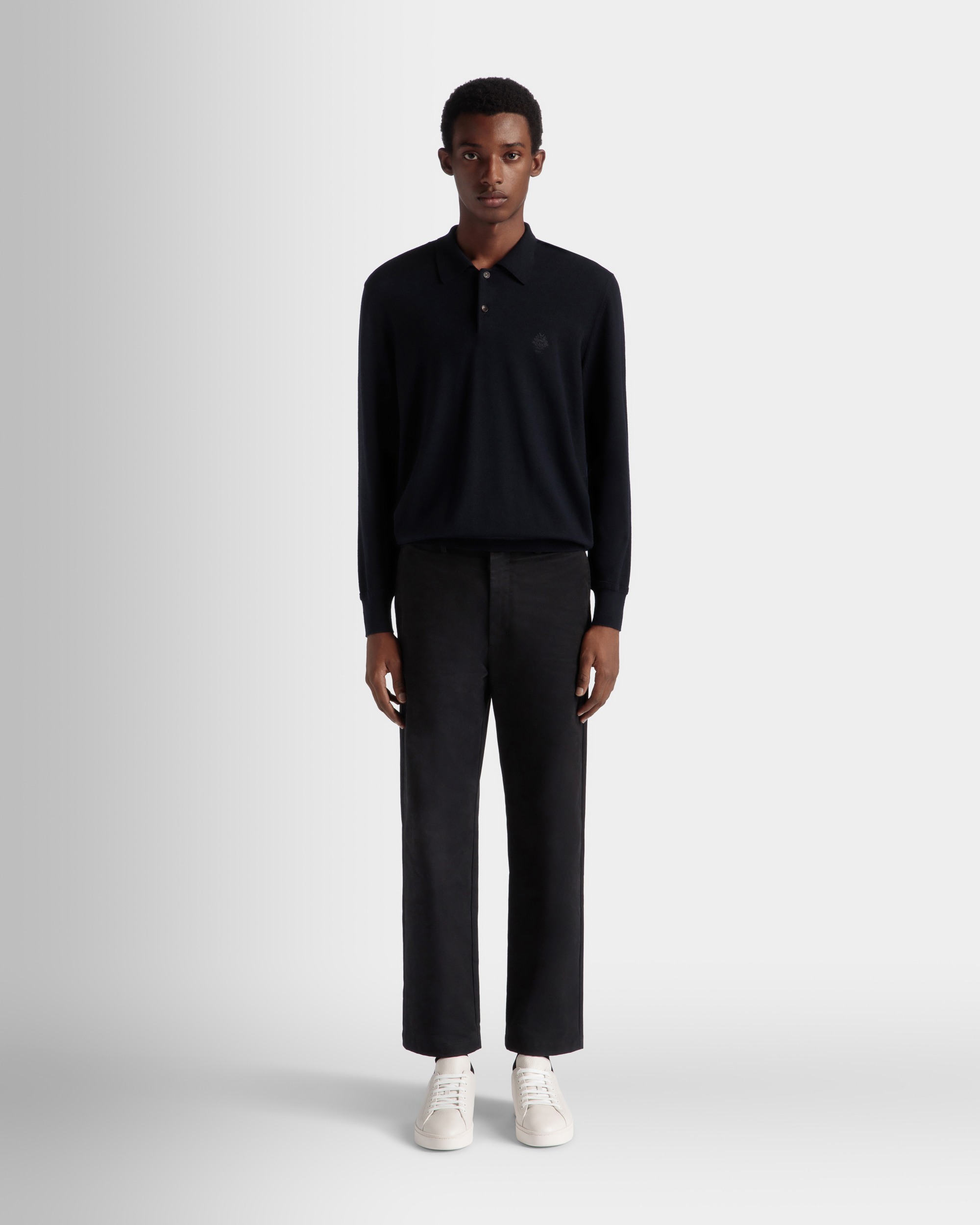 Chino Pants In Black Cotton