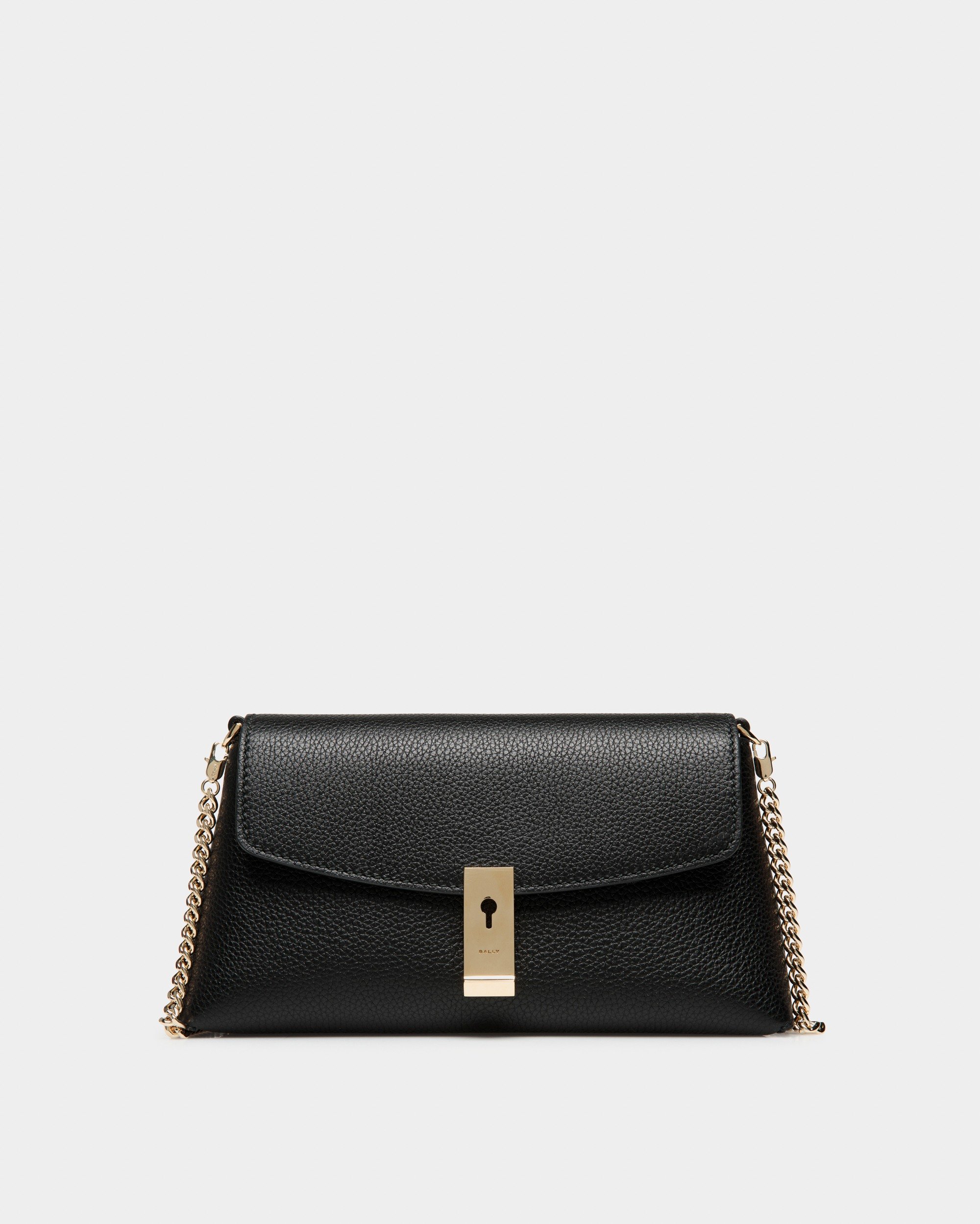 Bally | Lock Me Multifunctional Minibag In Black Grained Leather