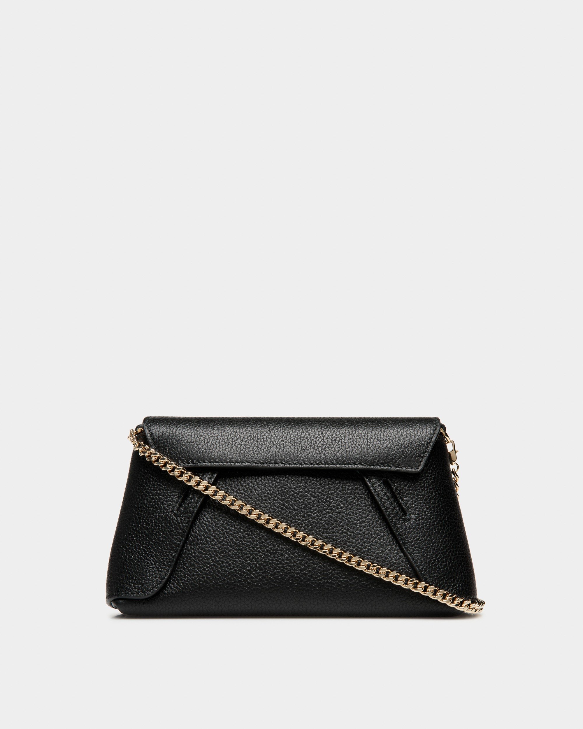 Lock Me Multifunctional Minibag In Black Grained Leather