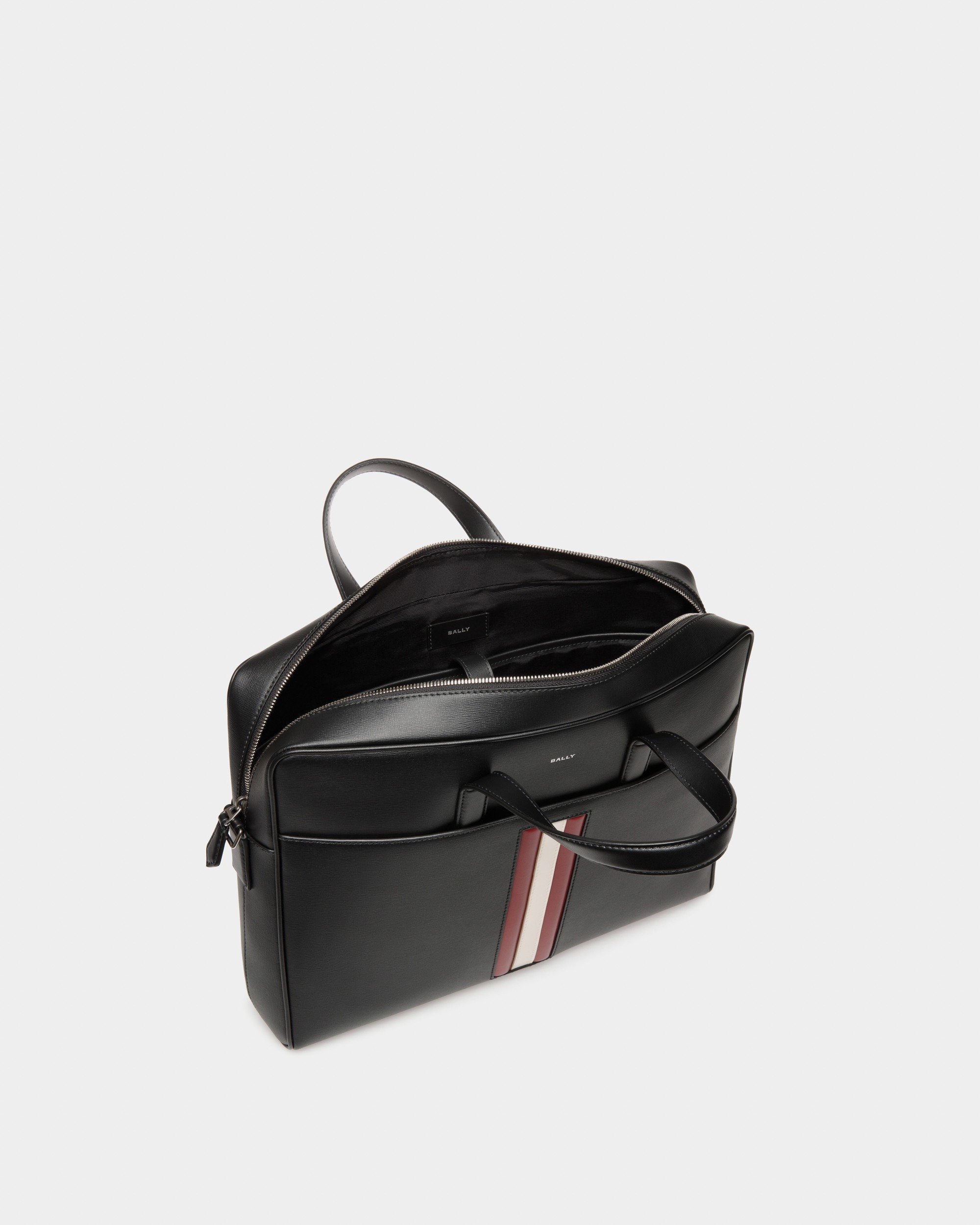 Mythos Briefcase In Black Recycled Leather