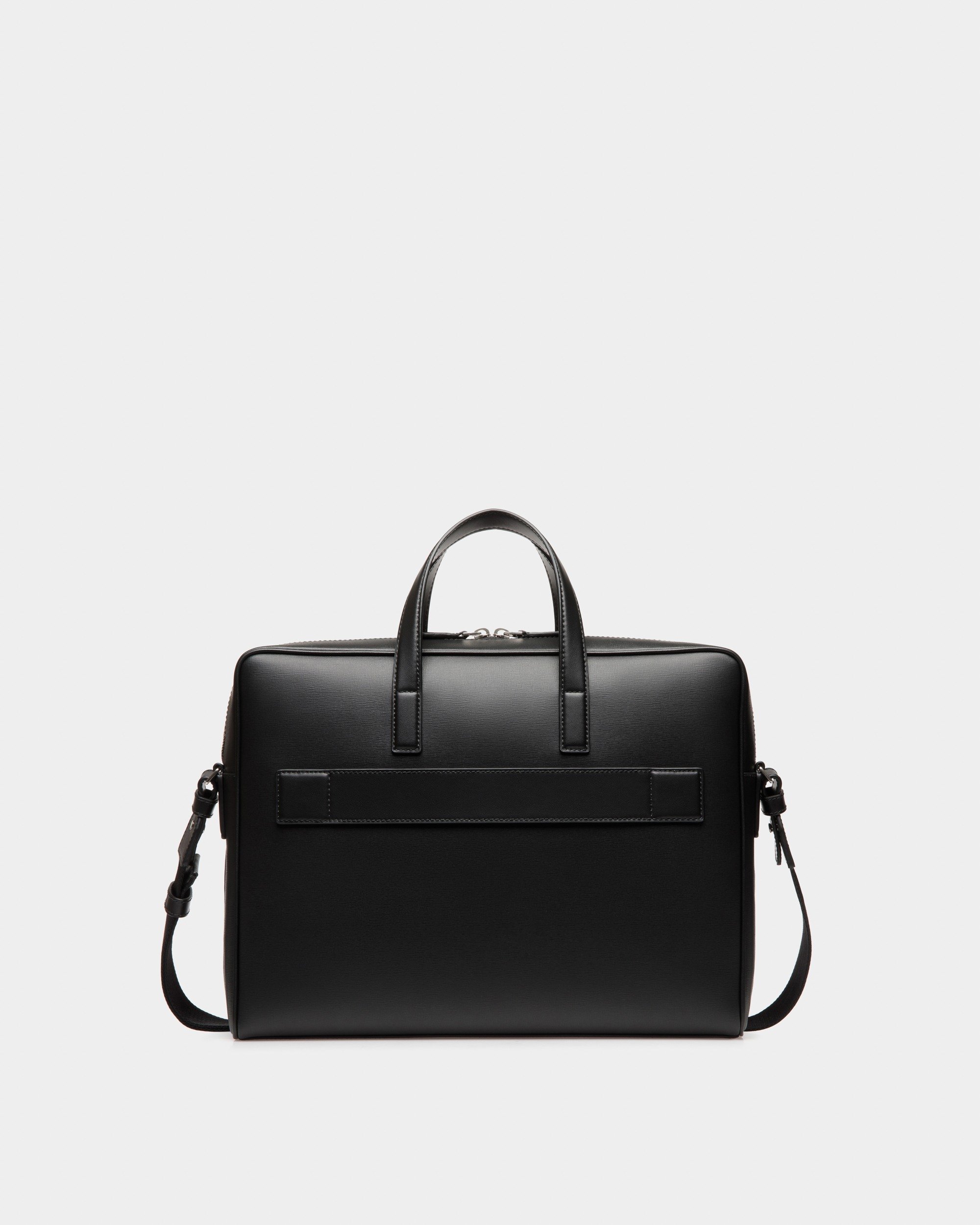 Mythos Briefcase In Black Recycled Leather
