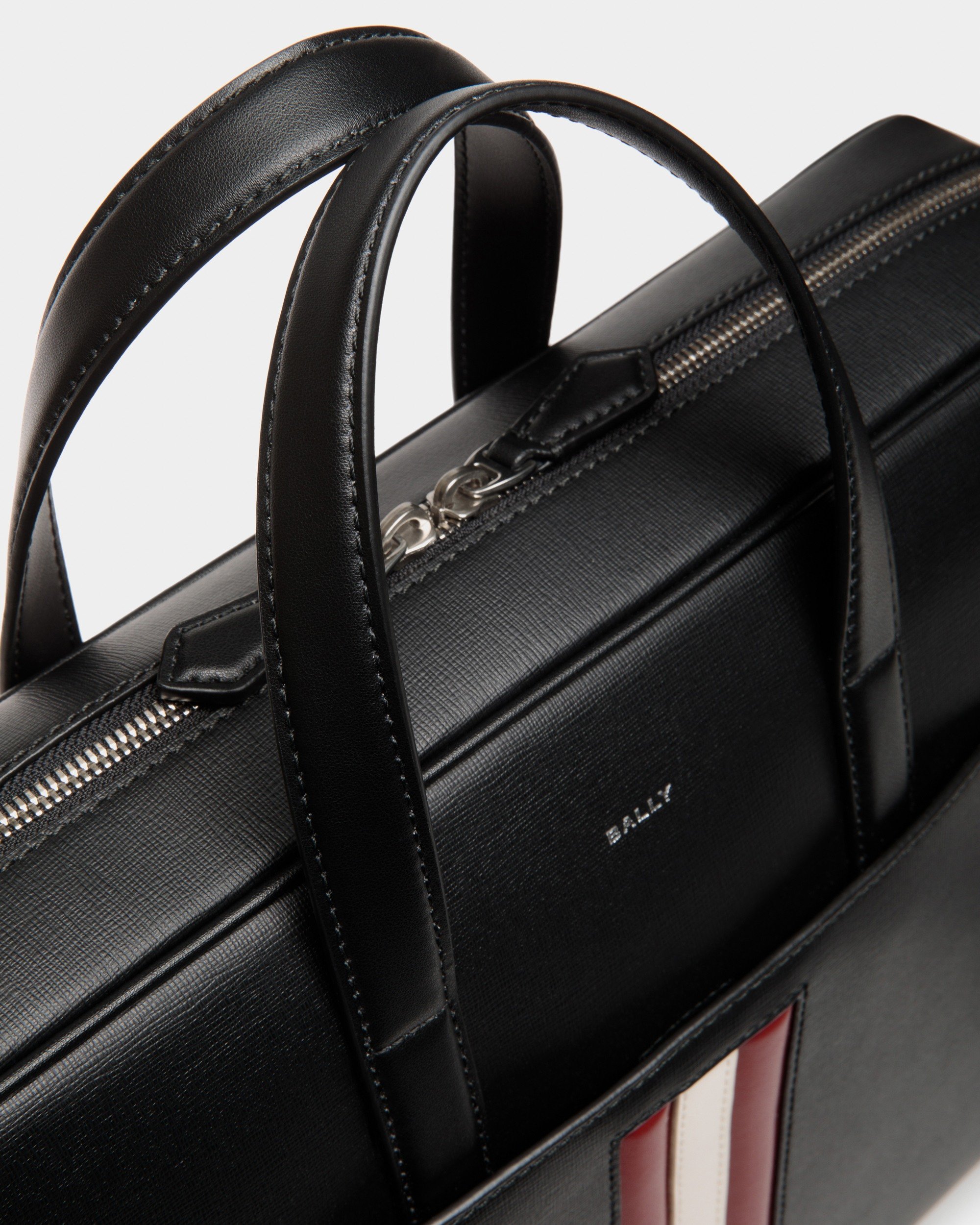 Mythos Briefcase In Black Recycled Leather
