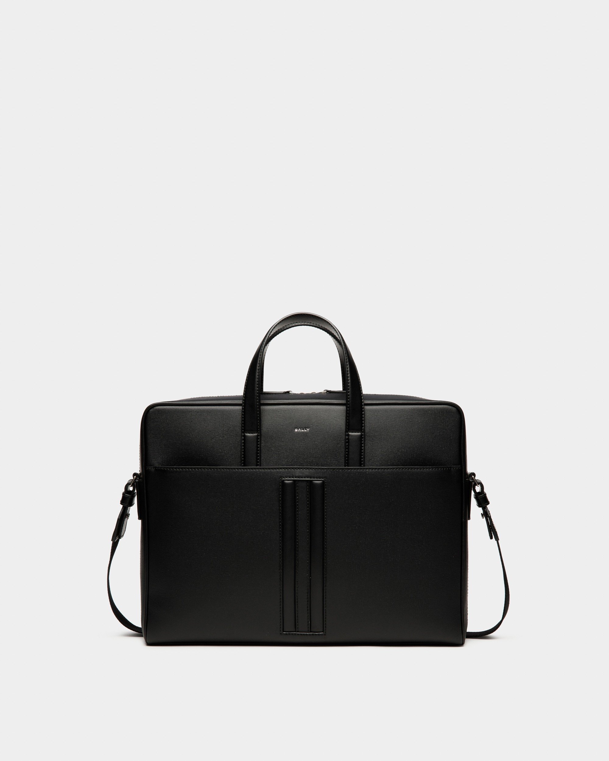 Bally | Mythos Briefcase In Black Recycled Leather