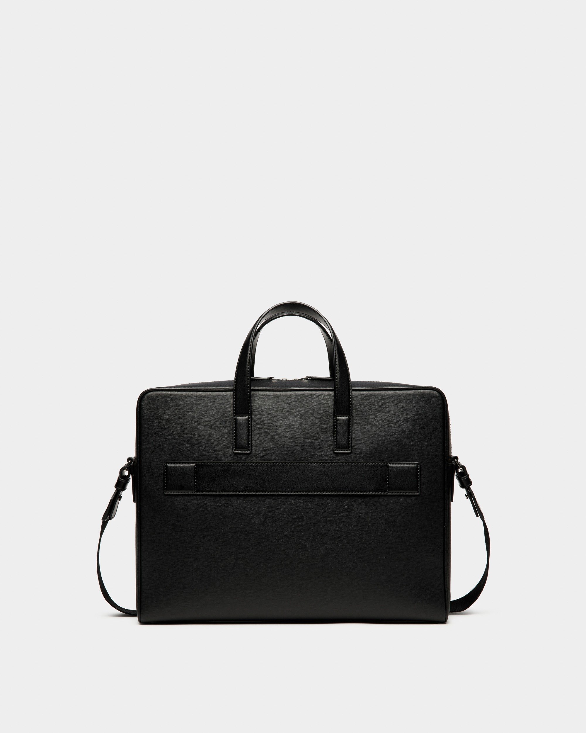 Mythos Briefcase In Black Recycled Leather