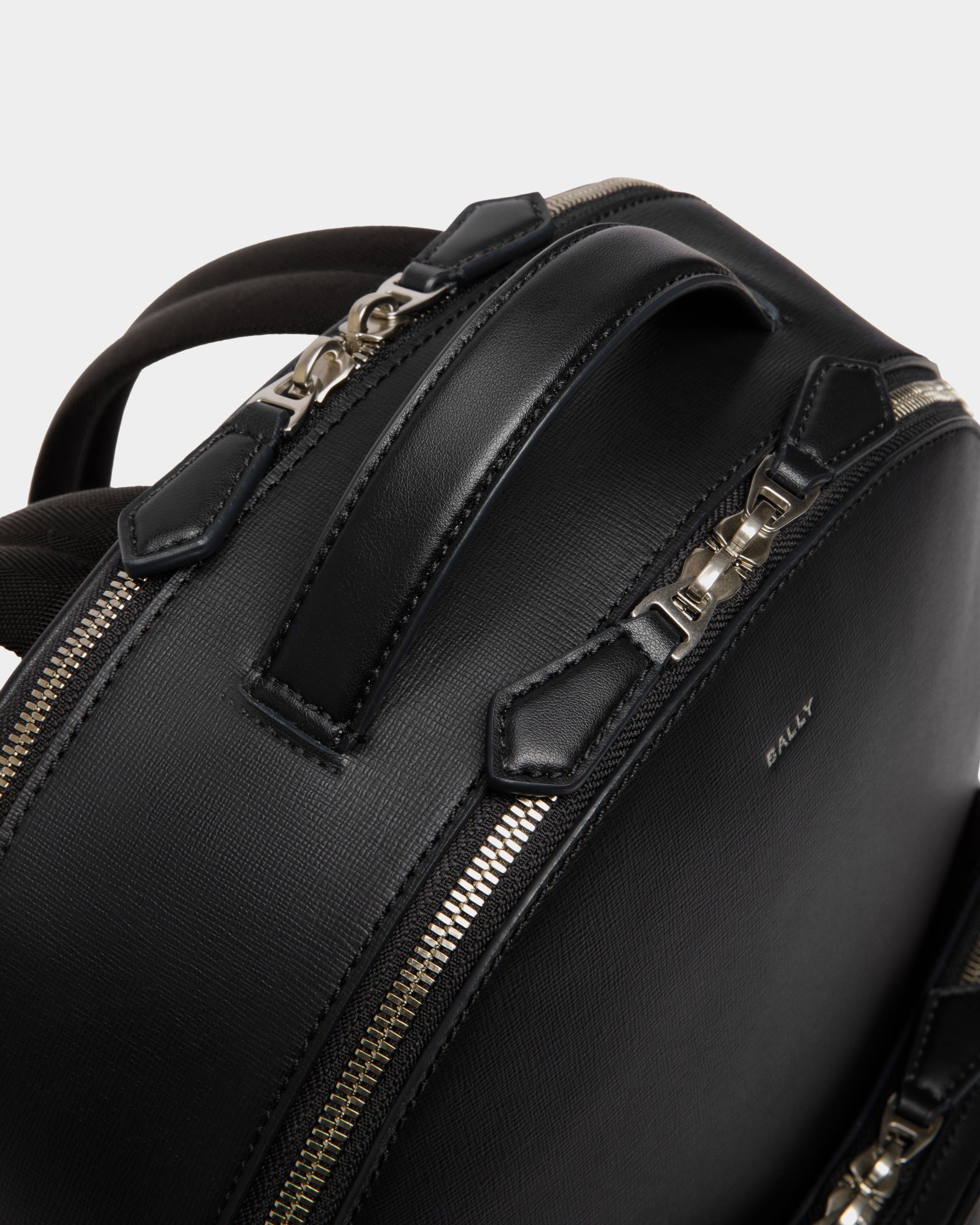 Mythos Backpack In Black Recycled Leather
