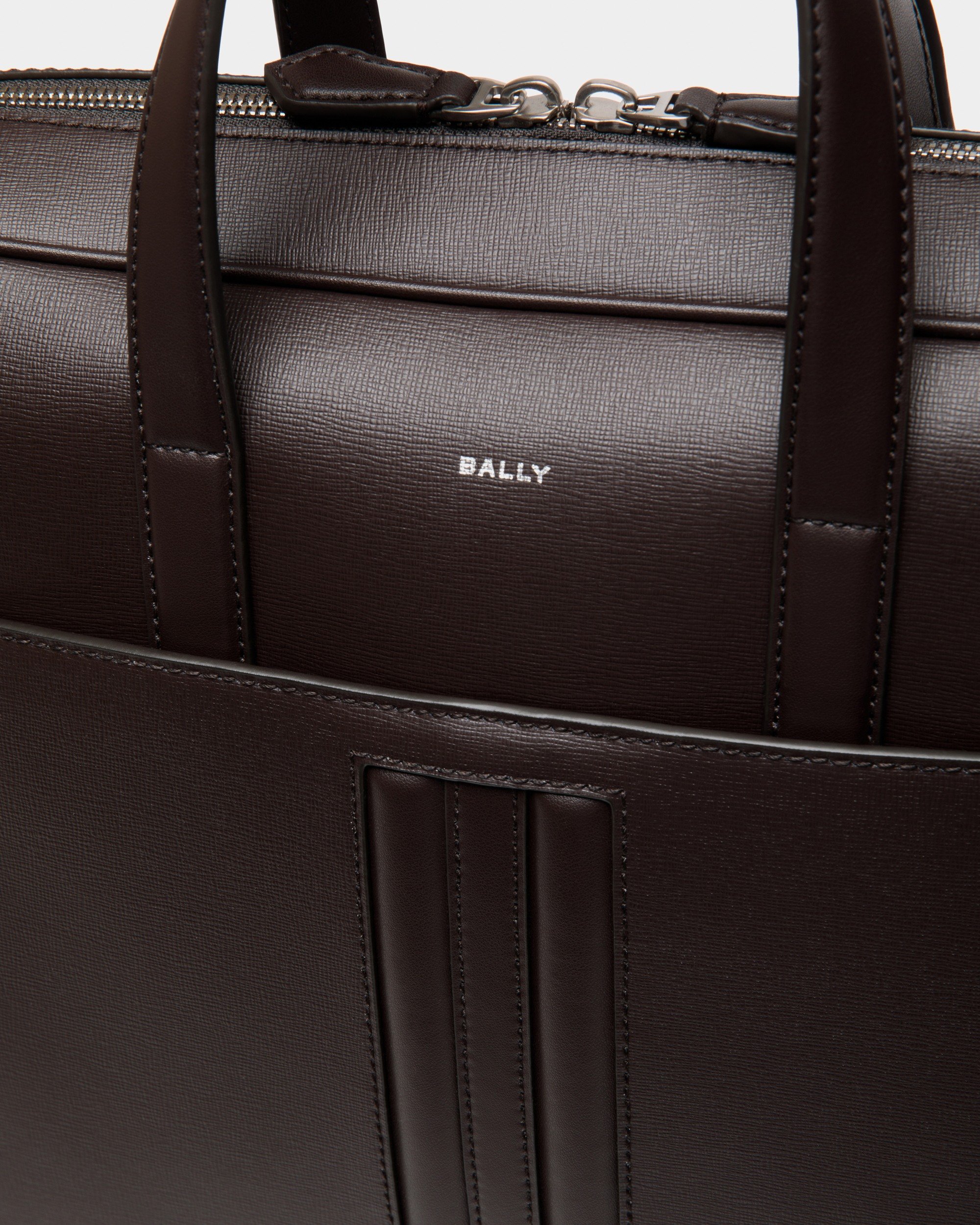 Mythos Briefcase in Ebano Recycled Leather