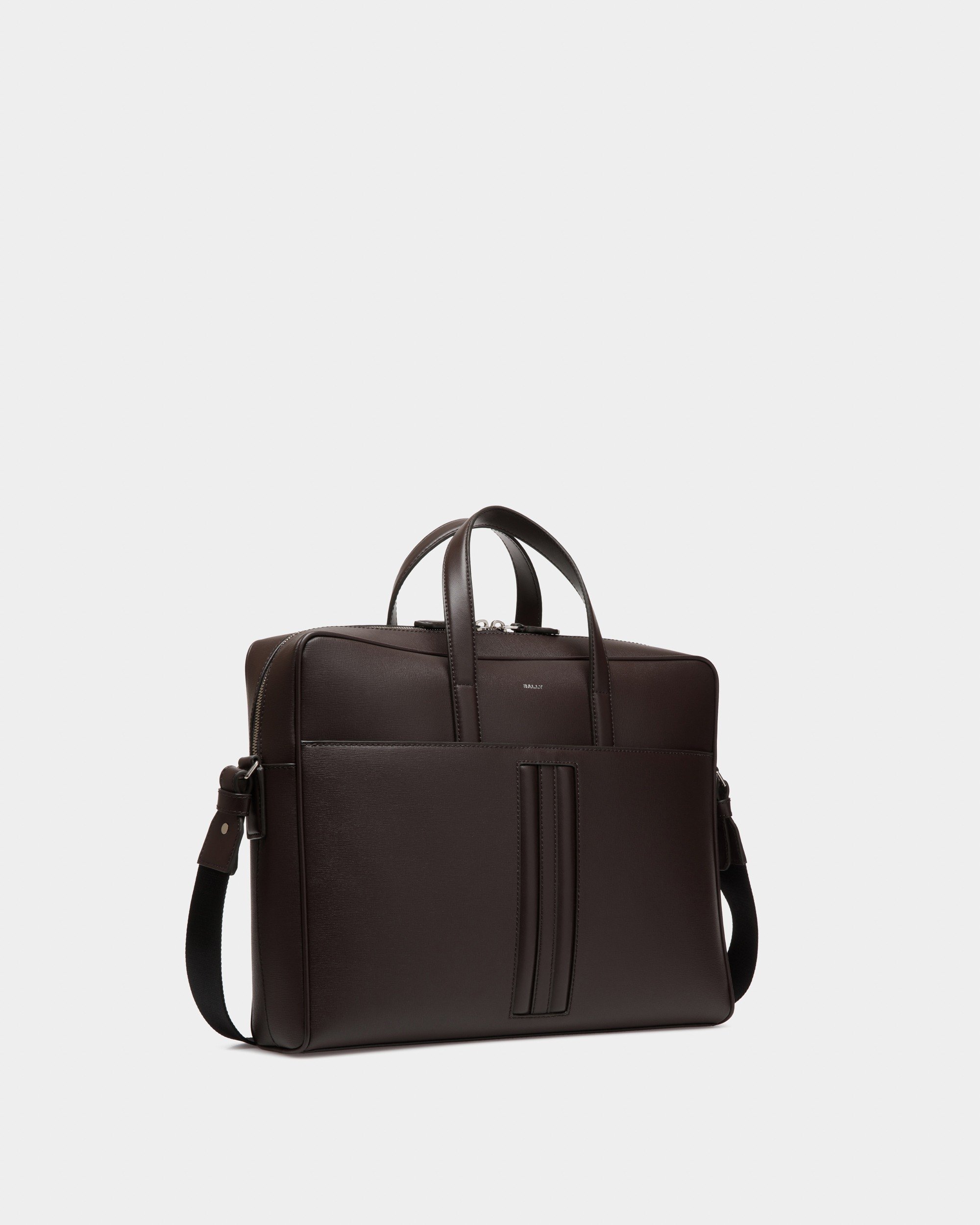 Mythos Briefcase in Ebano Recycled Leather