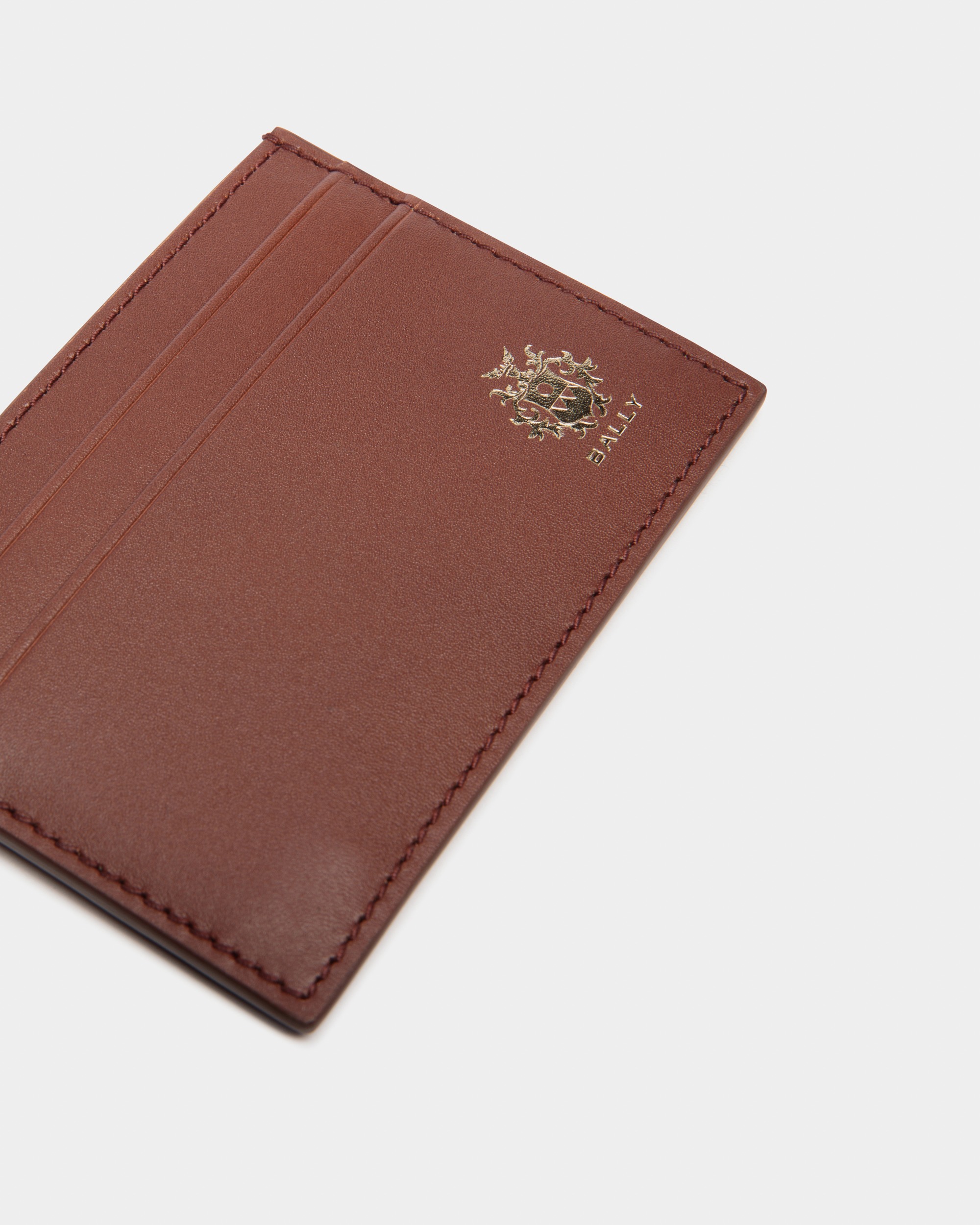 Beckett Card Holder In Brown Leather