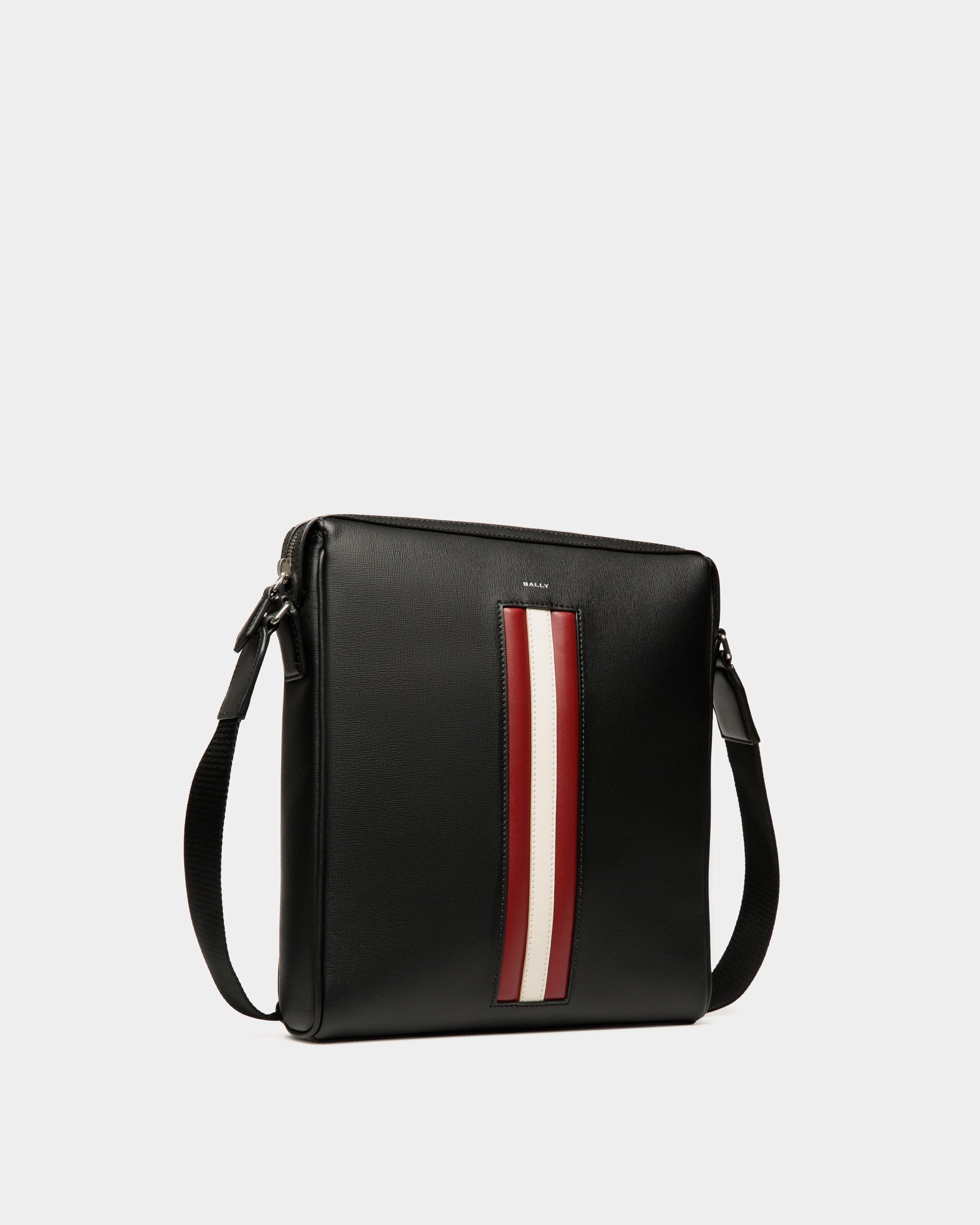 Mythos Crossbody Bag in Black Recycled Leather