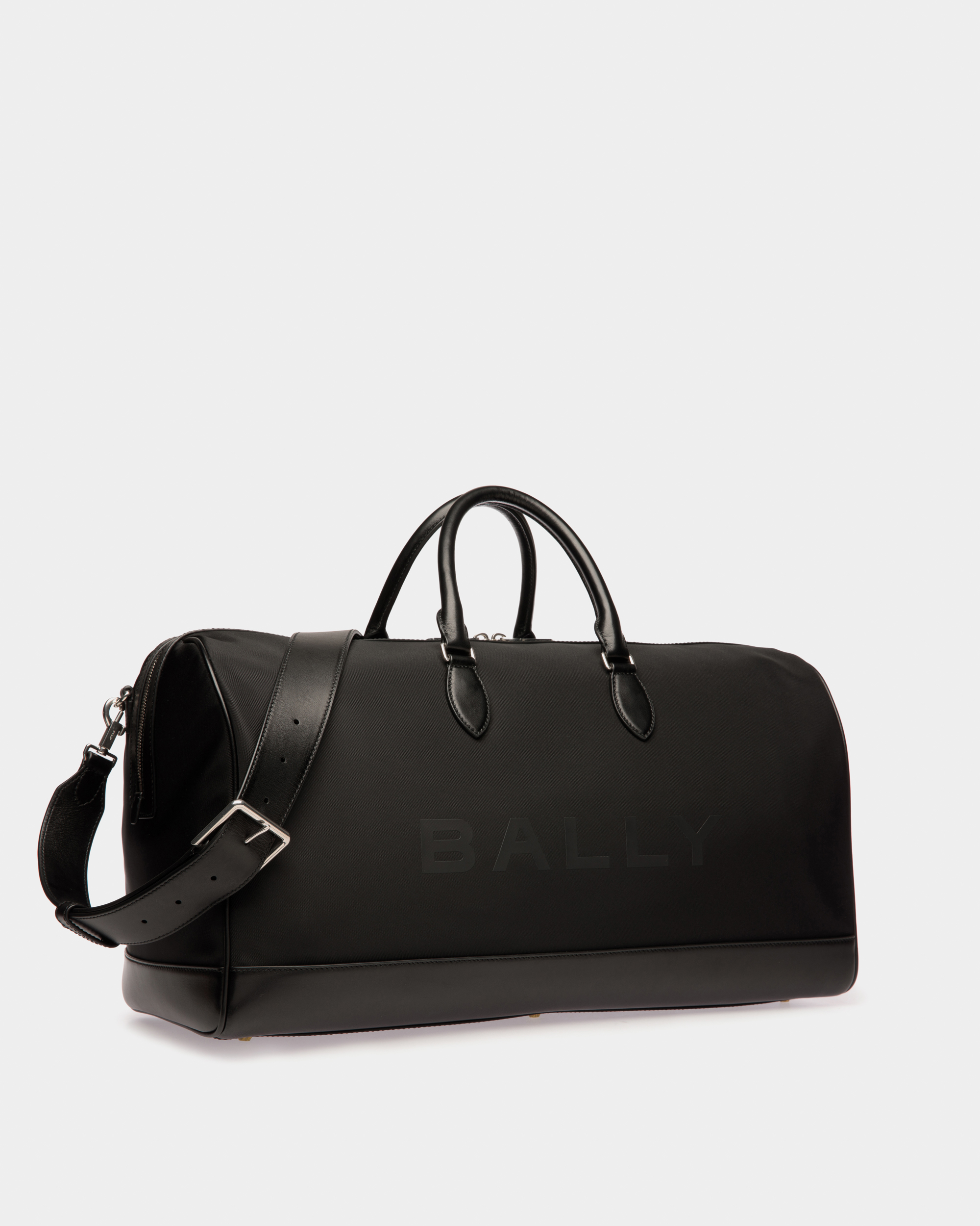 Bar Weekender in Black Nylon And Leather