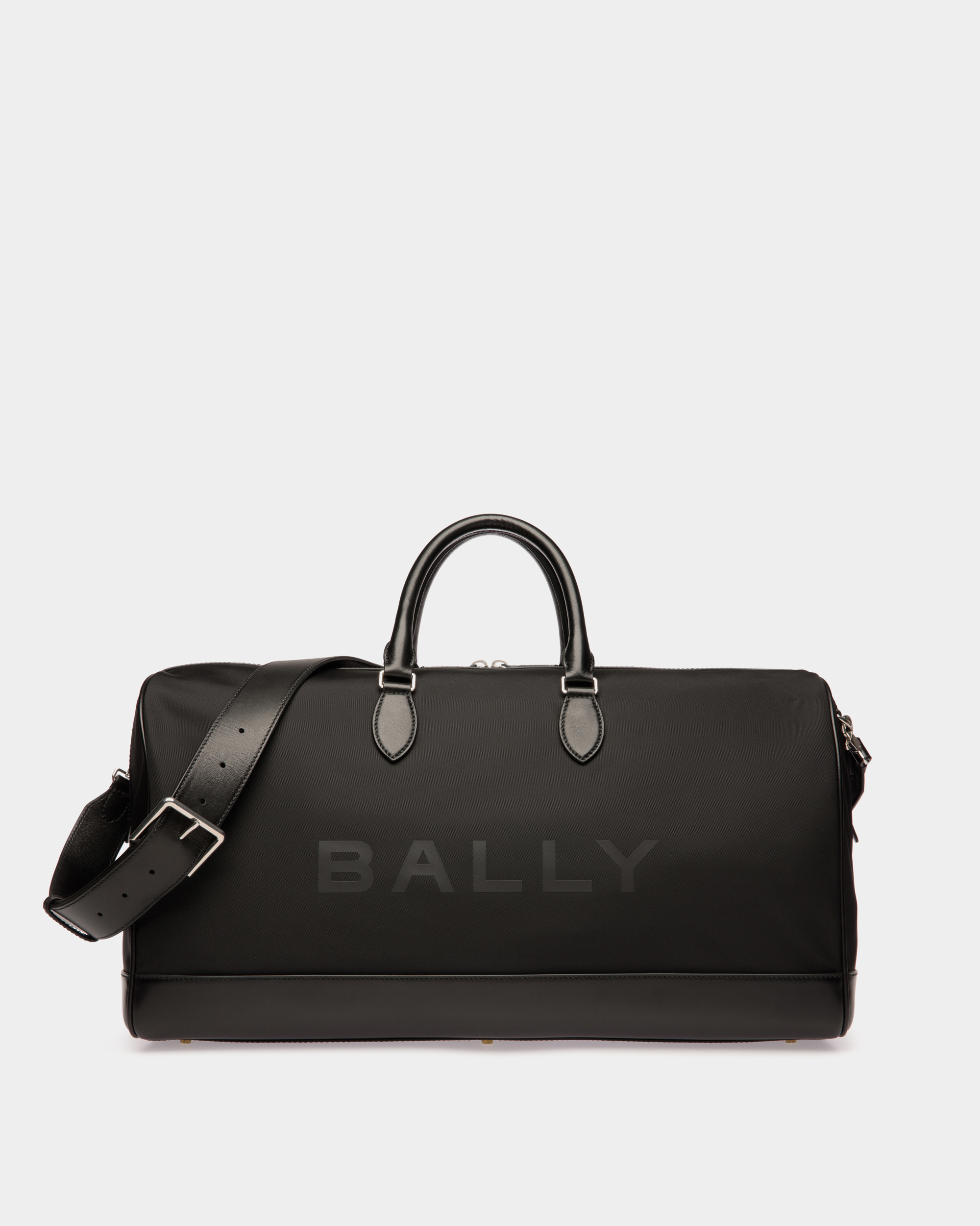 Bar Weekender in Black Nylon And Leather