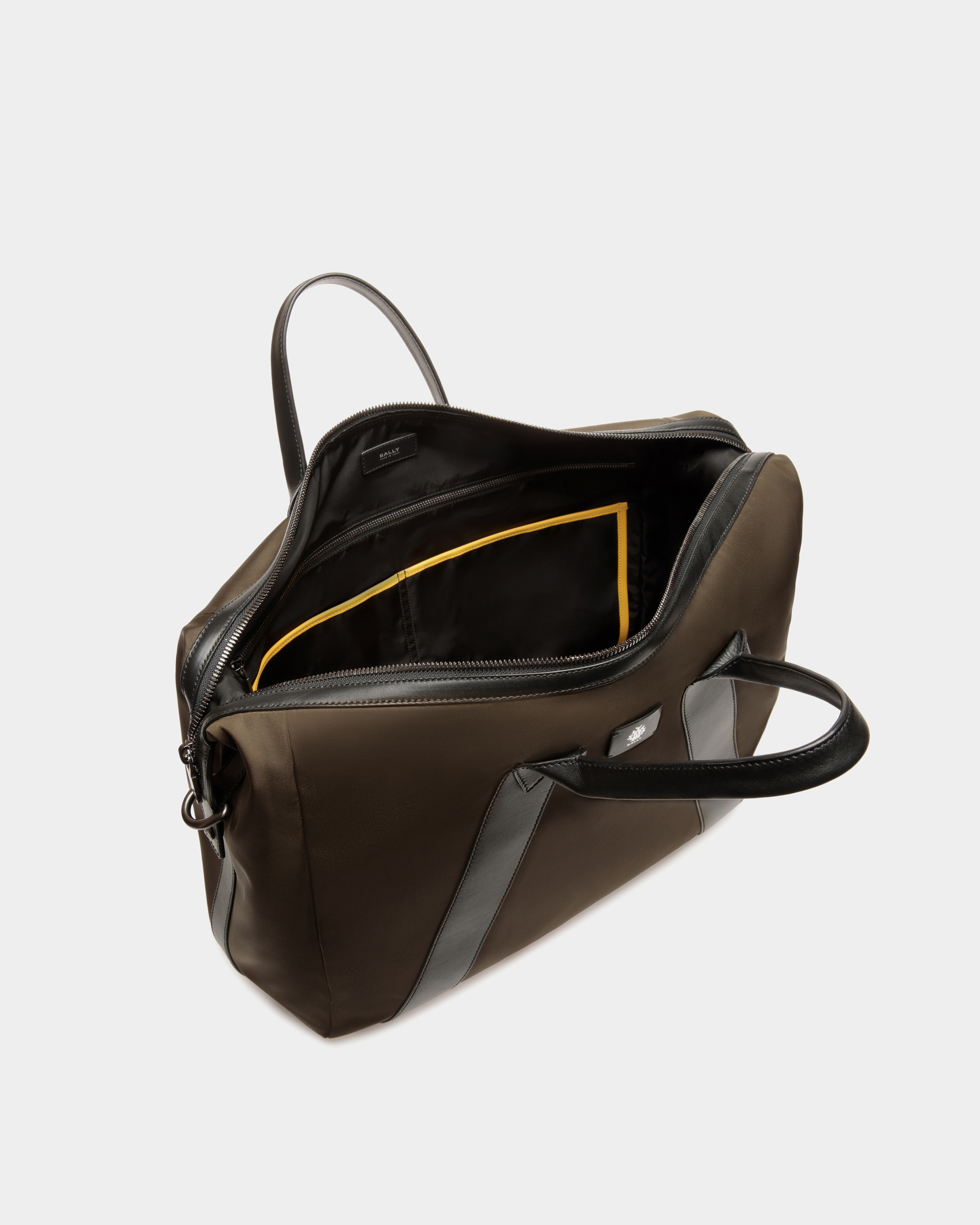 Adrien Brody Travel Collection Weekender In Military Green And Black Nylon