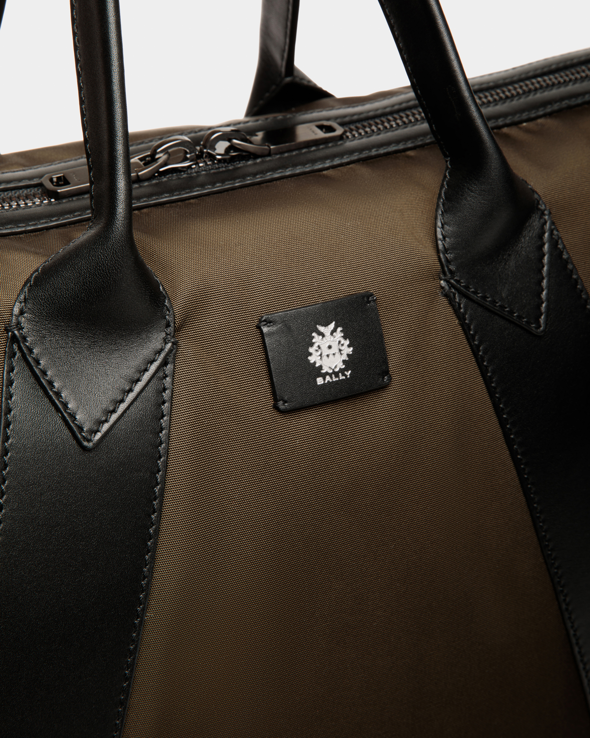 Adrien Brody Travel Collection Weekender In Military Green And Black Nylon