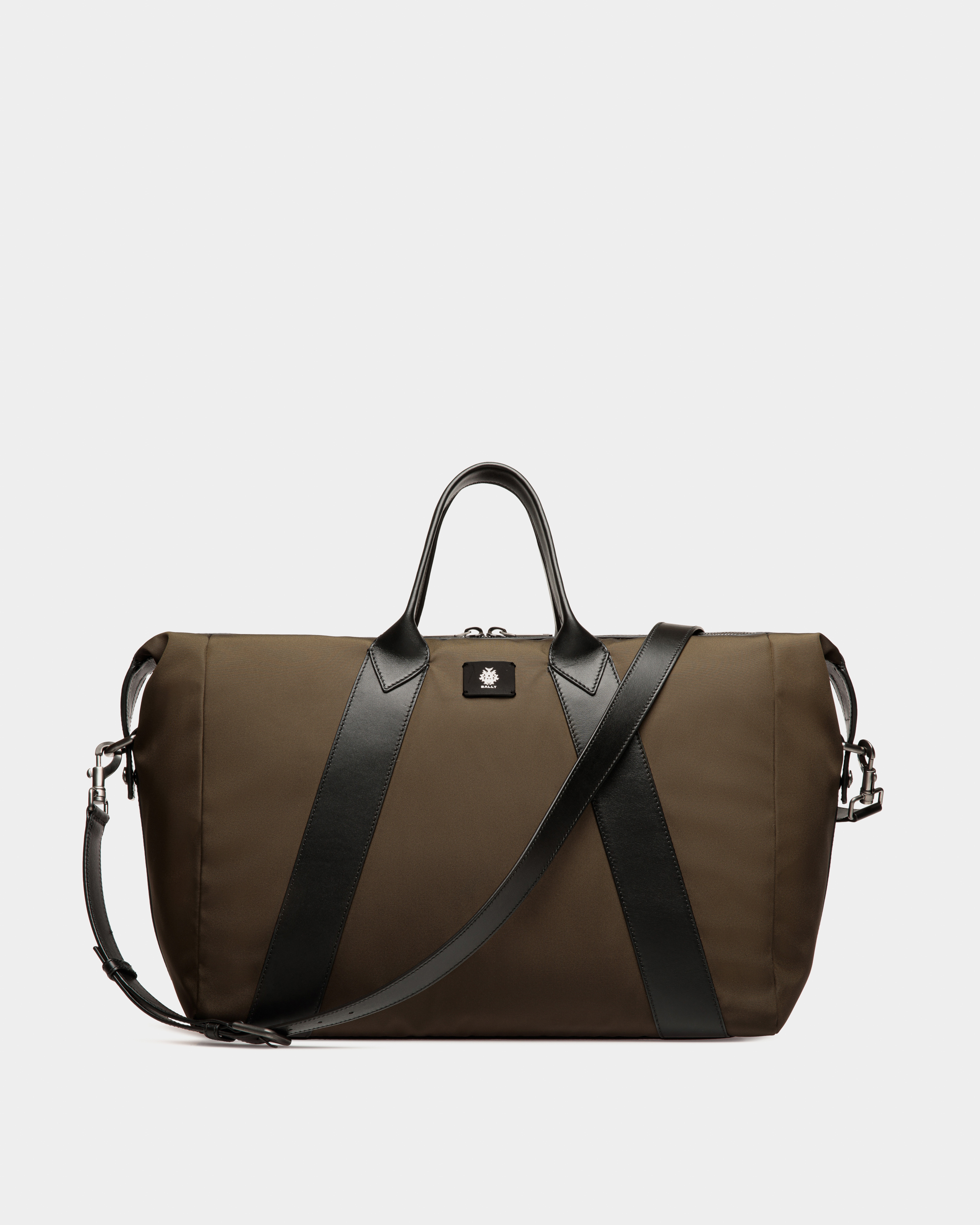 Adrien Brody Travel Collection Weekender In Military Green And Black Nylon